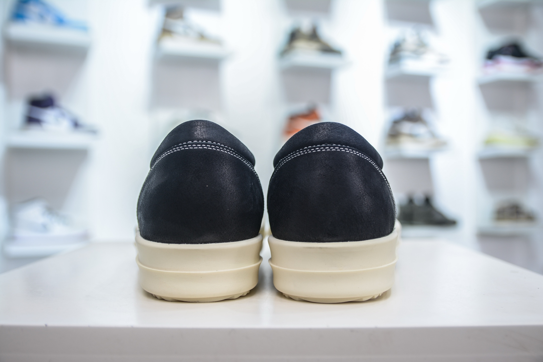 480  OG纯原 Rick Owens Drkshdw 瑞克·欧文斯低帮 黑白油蜡皮 时尚运动板鞋