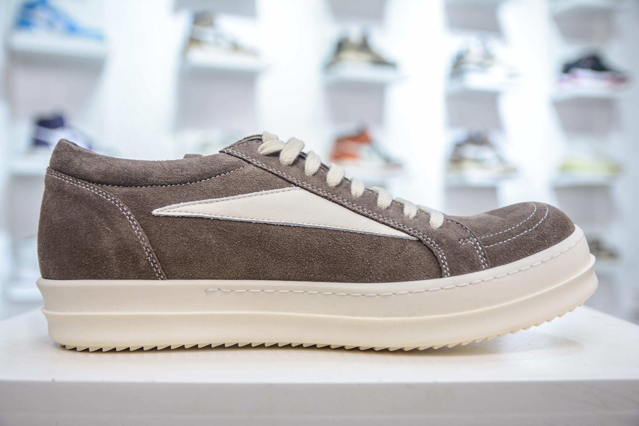 480  OG纯原 Rick Owens Drkshdw 瑞克·欧文斯低帮 摩卡麂皮 时尚运动板鞋
