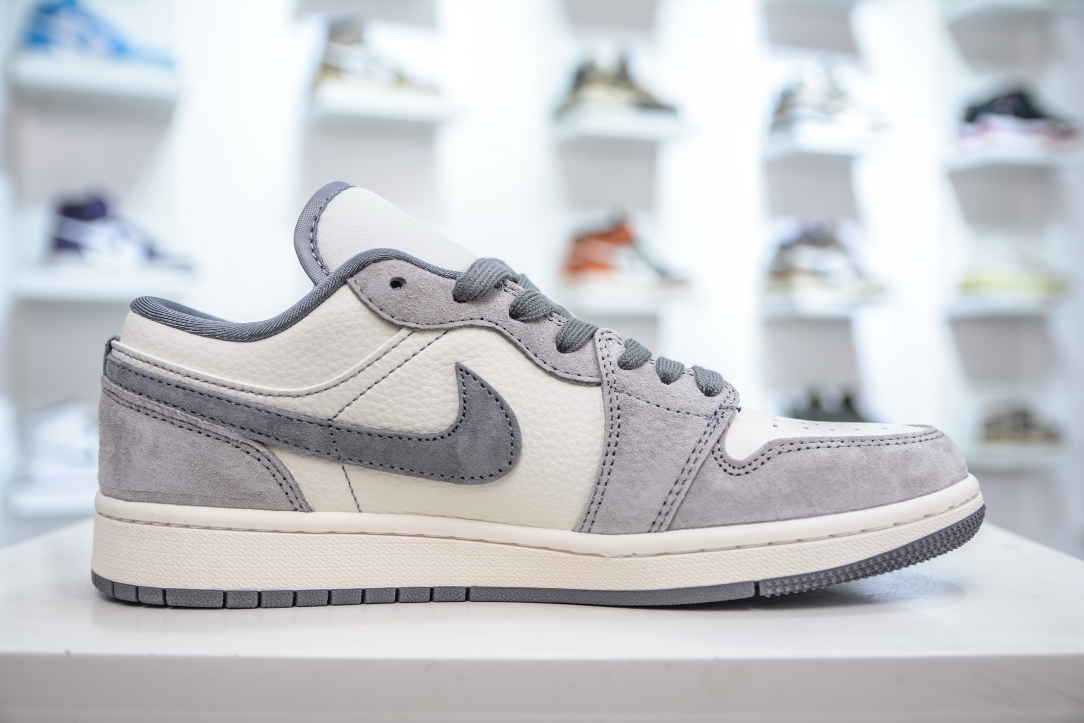 Air Jordan 1 Retro Low x Stussy x Supreme 斯图西联名-米灰定制配色 SJ9950-053