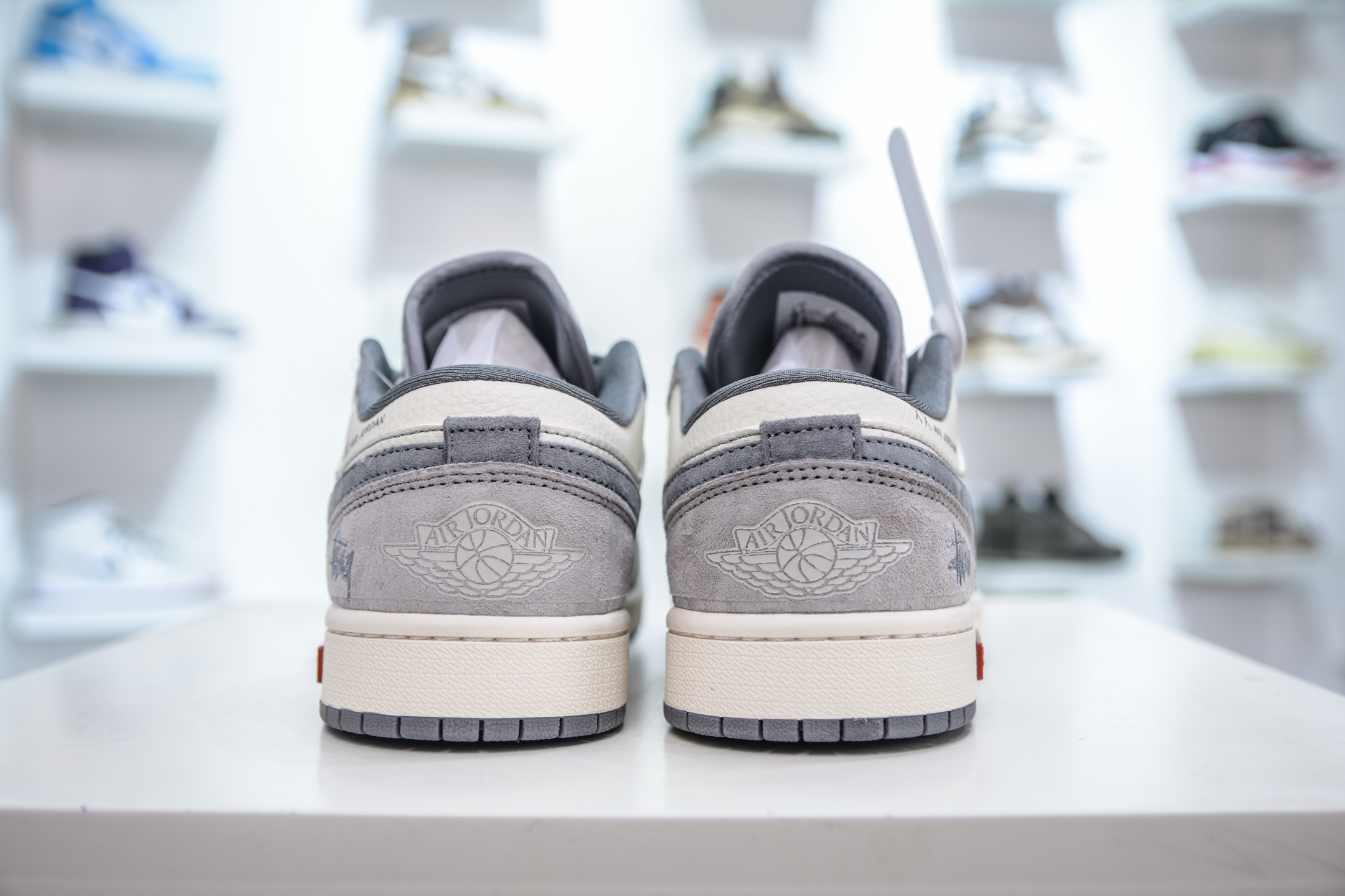 Air Jordan 1 Retro Low x Stussy x Supreme 斯图西联名-米灰定制配色 SJ9950-053