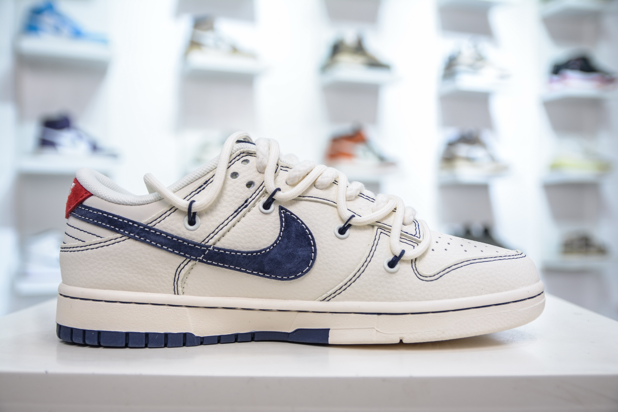 300  Nike SB Dunk Low x The North Face x CDG CDG北面联名-米白绑带黑勾   YX5066-283