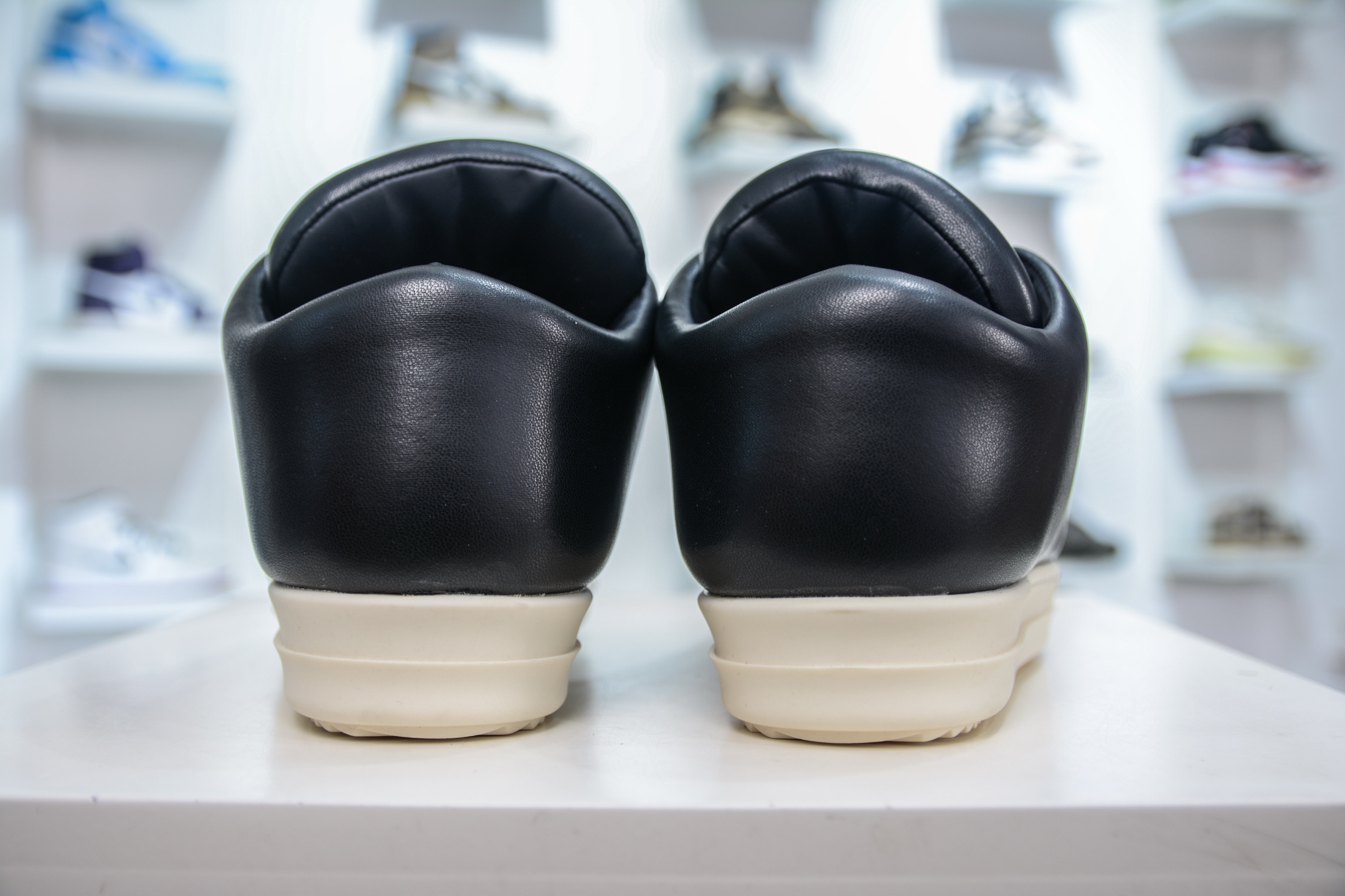 480  OG纯原 RO欧文斯Rickowens 主线 “西瓜头款式黑色皮面粗鞋带面包鞋”