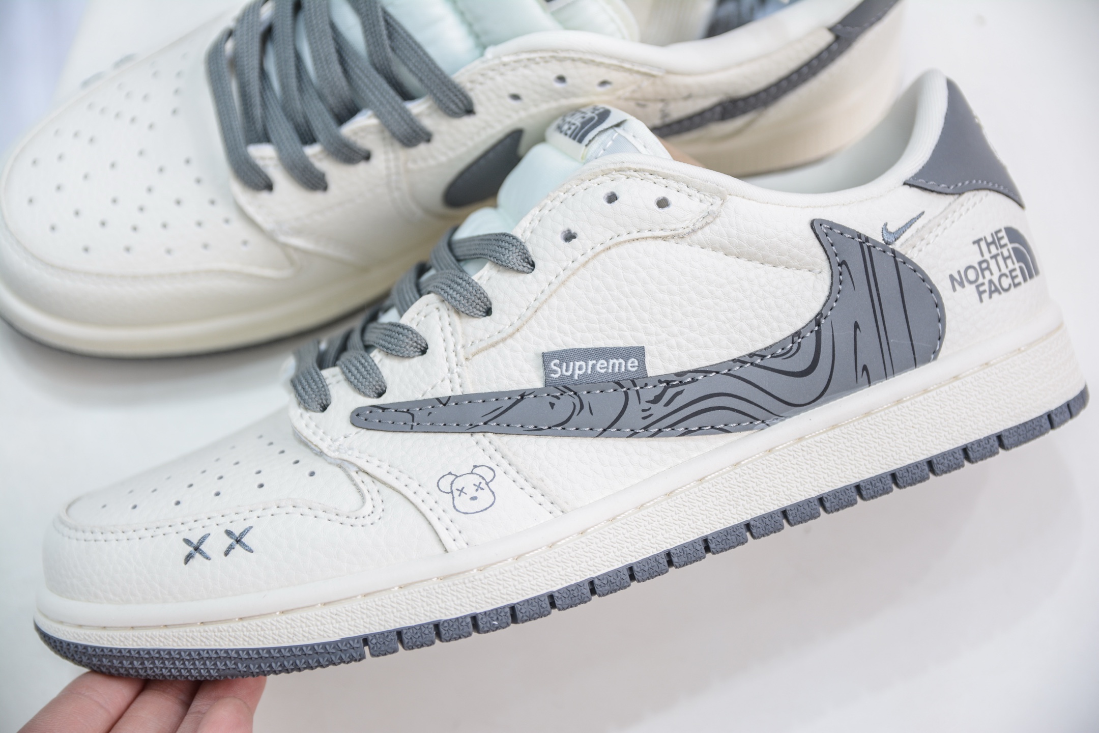 270  The North Face x Supreme x Travis Scott x Air Jordan 1 Low乔丹1代低帮倒钩  XS2024-013