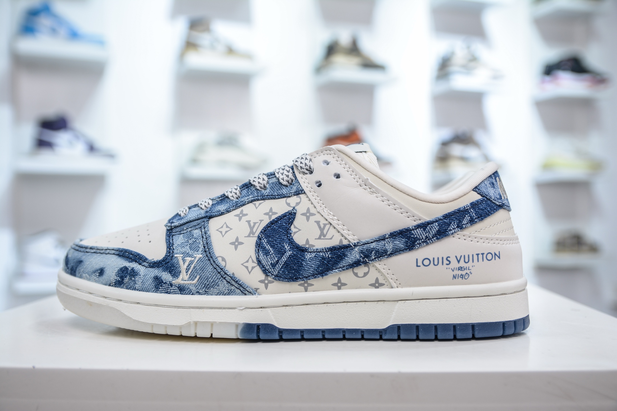 280 Nike SB Dunk Low x Louis Vuitton LV联名-白蓝牛仔布 CH8311-287