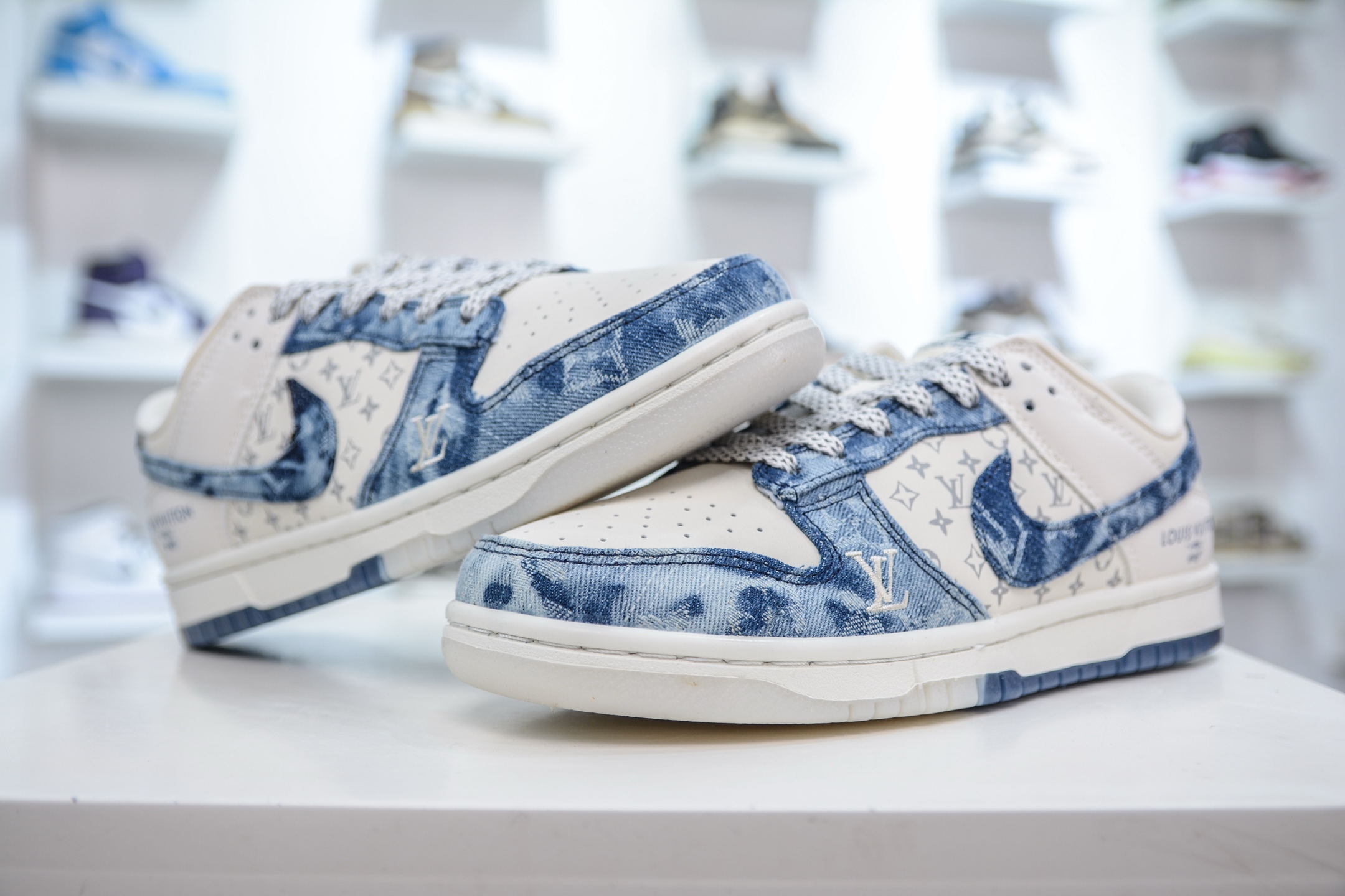 280 Nike SB Dunk Low x Louis Vuitton LV联名-白蓝牛仔布 CH8311-287