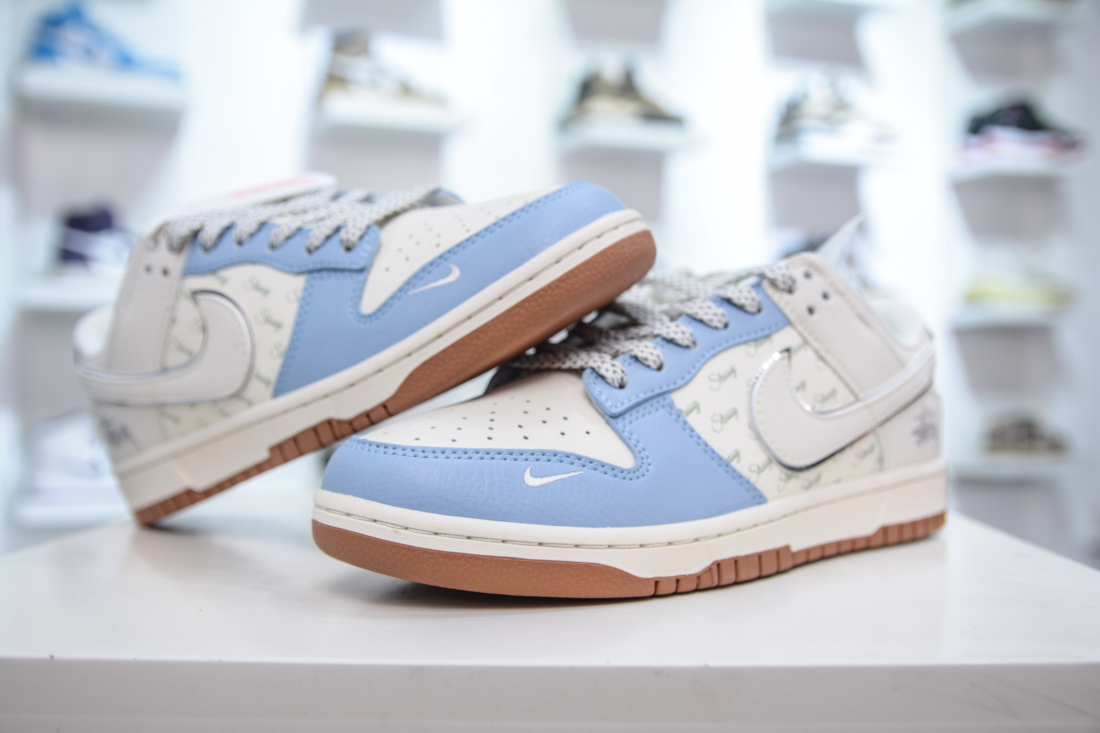 280 Nike SB Dunk Low x Stussy 斯图西联名-白蓝生胶 ZH2598-246