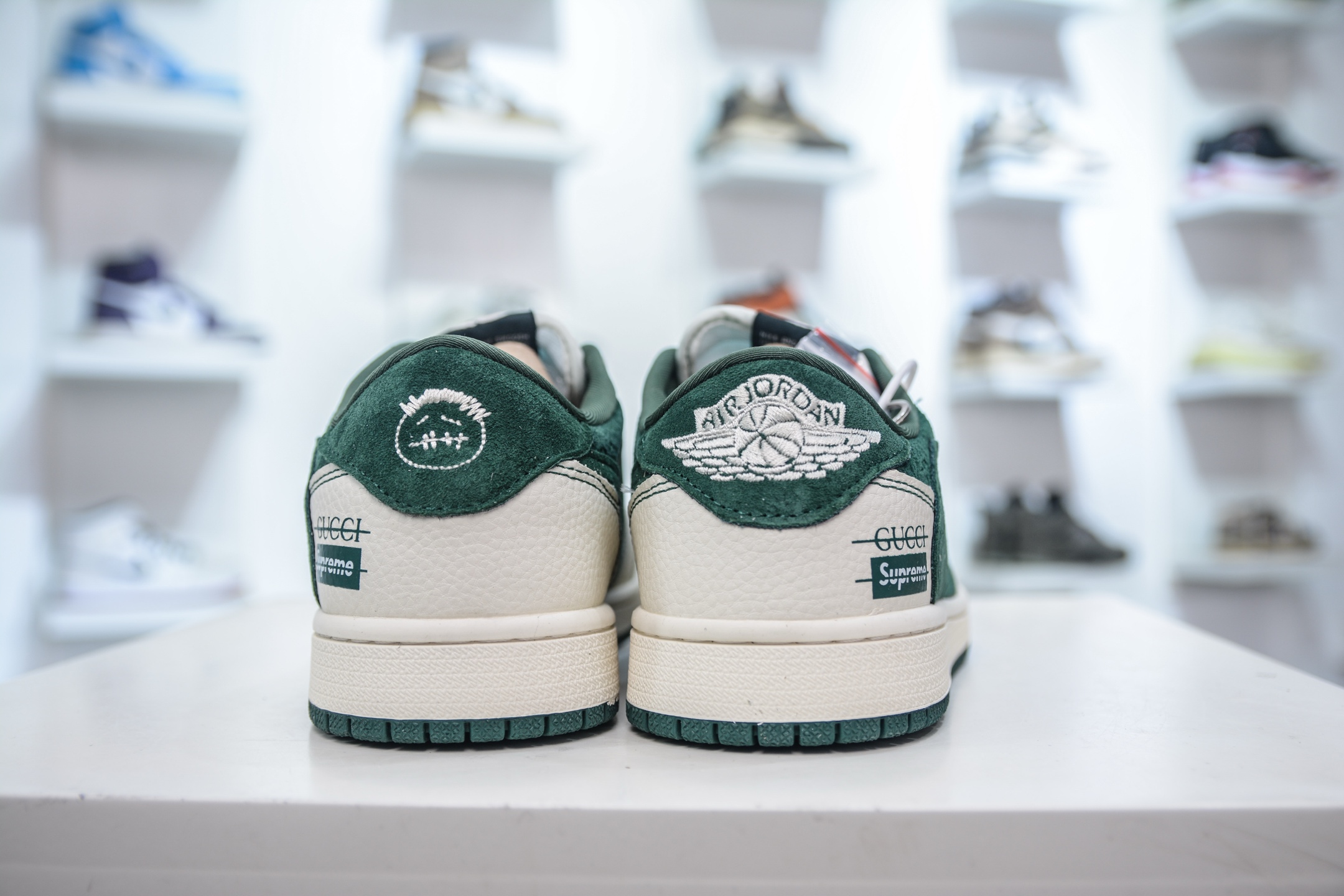 270 TS x Air Jordan x Supreme x Gucci x AJ1 Low 倒钩低帮联名古驰SUP-编织白绿 XS2024-0008