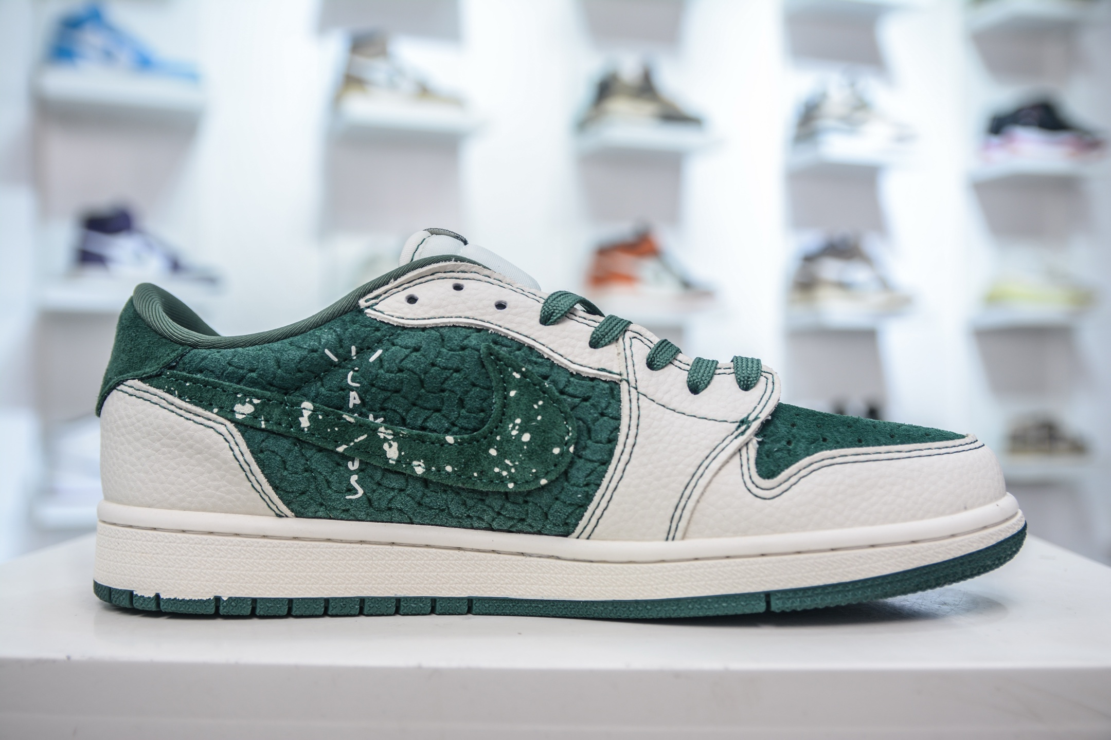 270 TS x Air Jordan x Supreme x Gucci x AJ1 Low 倒钩低帮联名古驰SUP-编织白绿 XS2024-0008