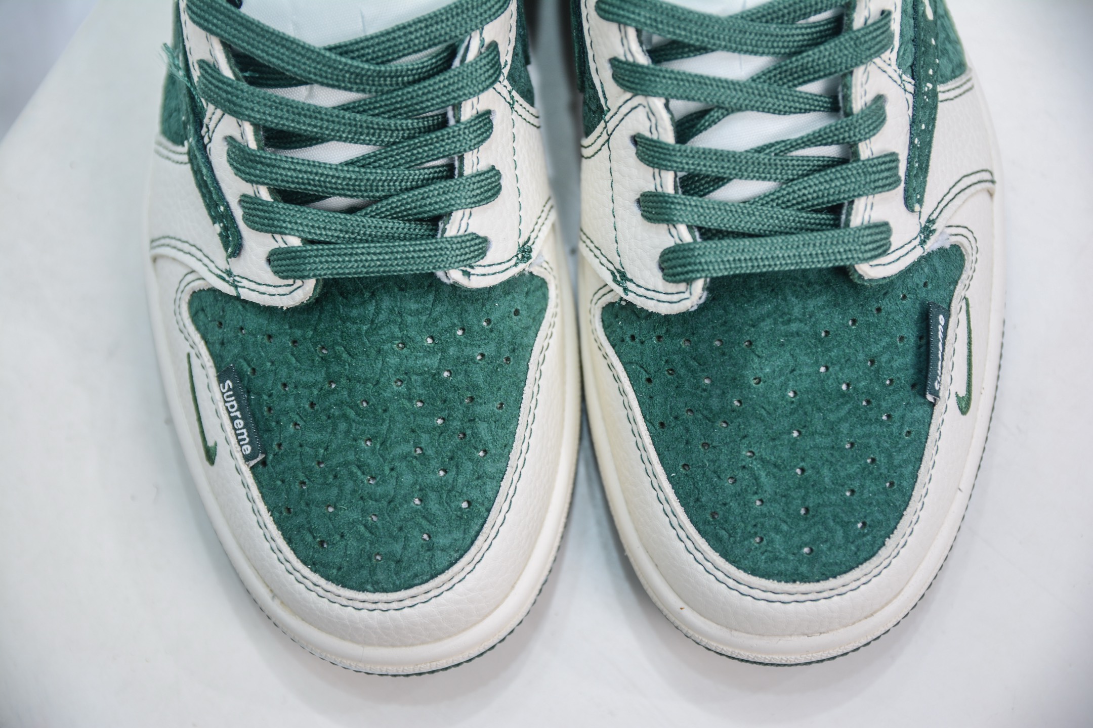 270 TS x Air Jordan x Supreme x Gucci x AJ1 Low 倒钩低帮联名古驰SUP-编织白绿 XS2024-0008
