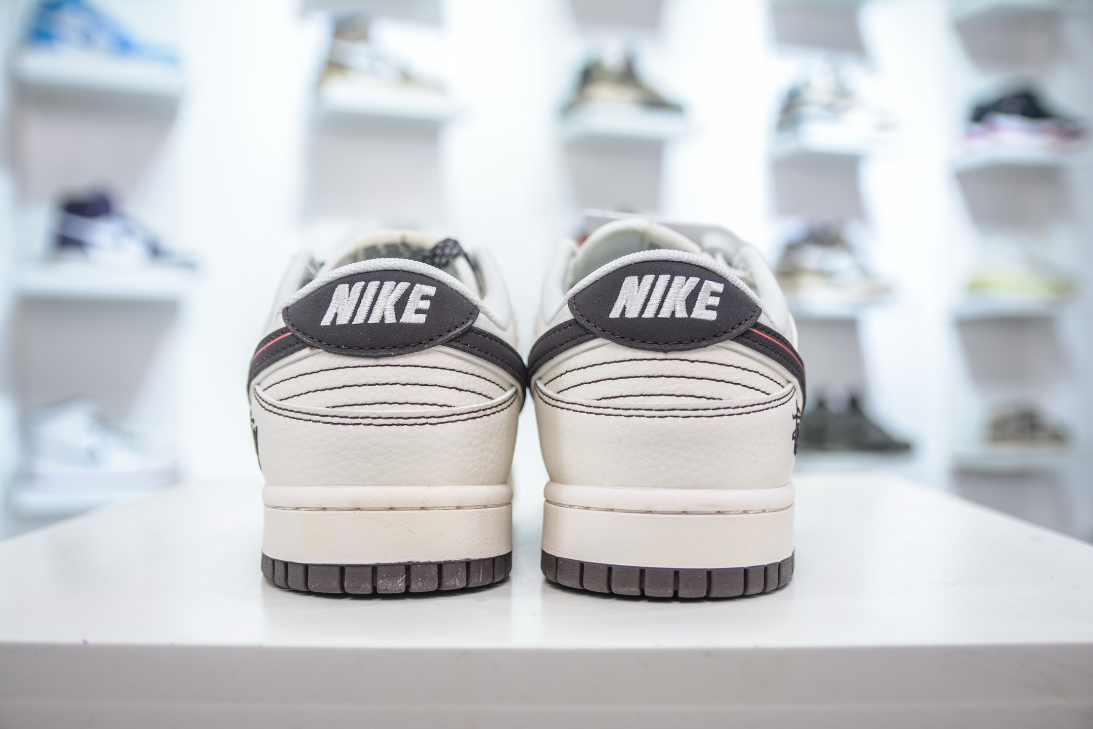 280 Nike SB Dunk Low x Supreme x Stussy SUP斯图西联名-白棕双拼红线 XS6089-536