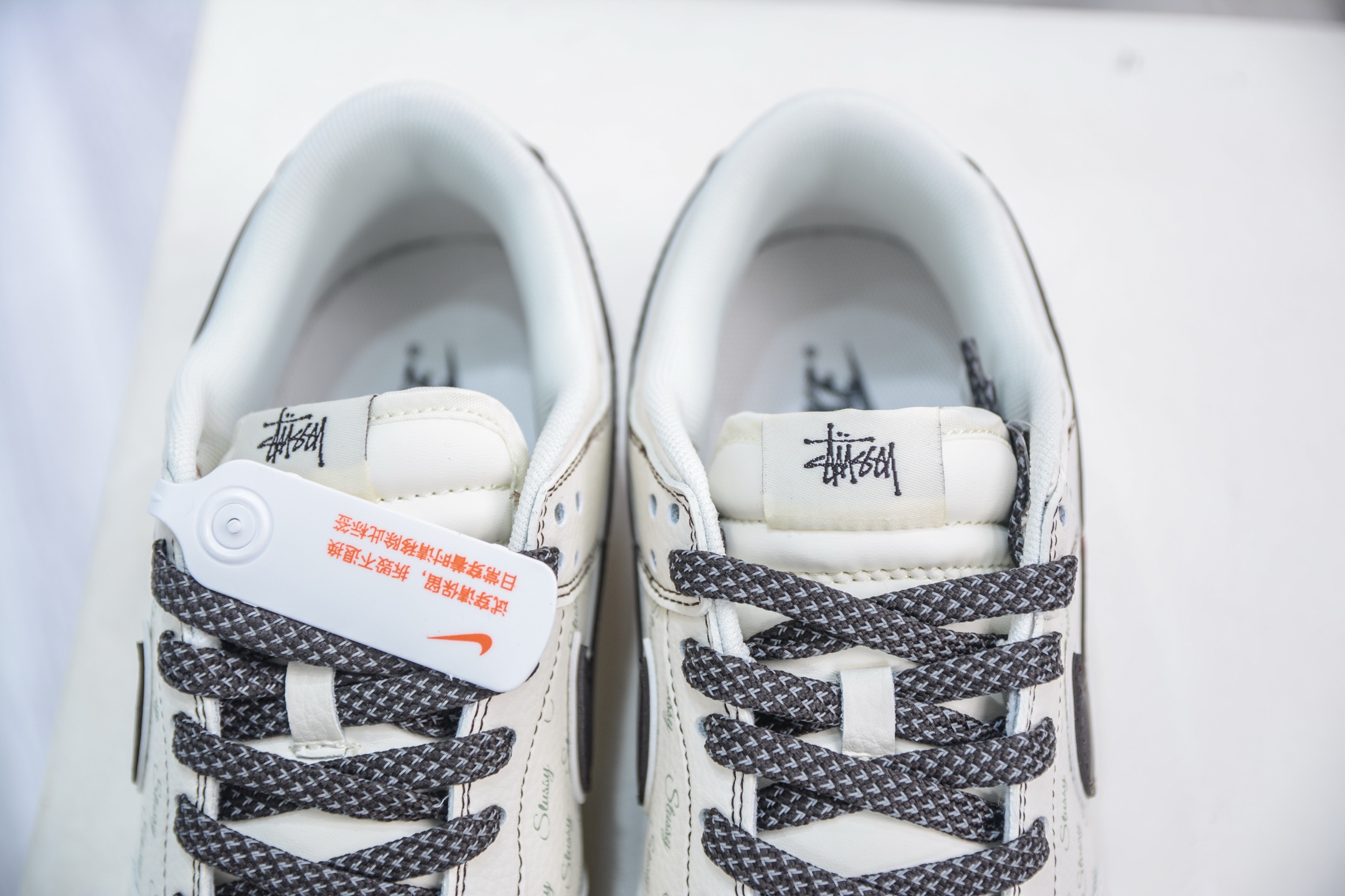 280 Nike SB Dunk Low x Supreme x Stussy SUP斯图西联名-白棕双拼红线 XS6089-536