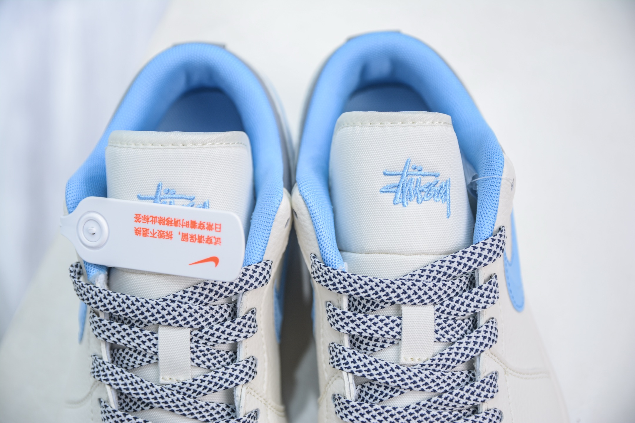 270 Air Jordan 1 Retro Low x Stussy 斯图西联名-米灰蓝立体勾 XS6086-559