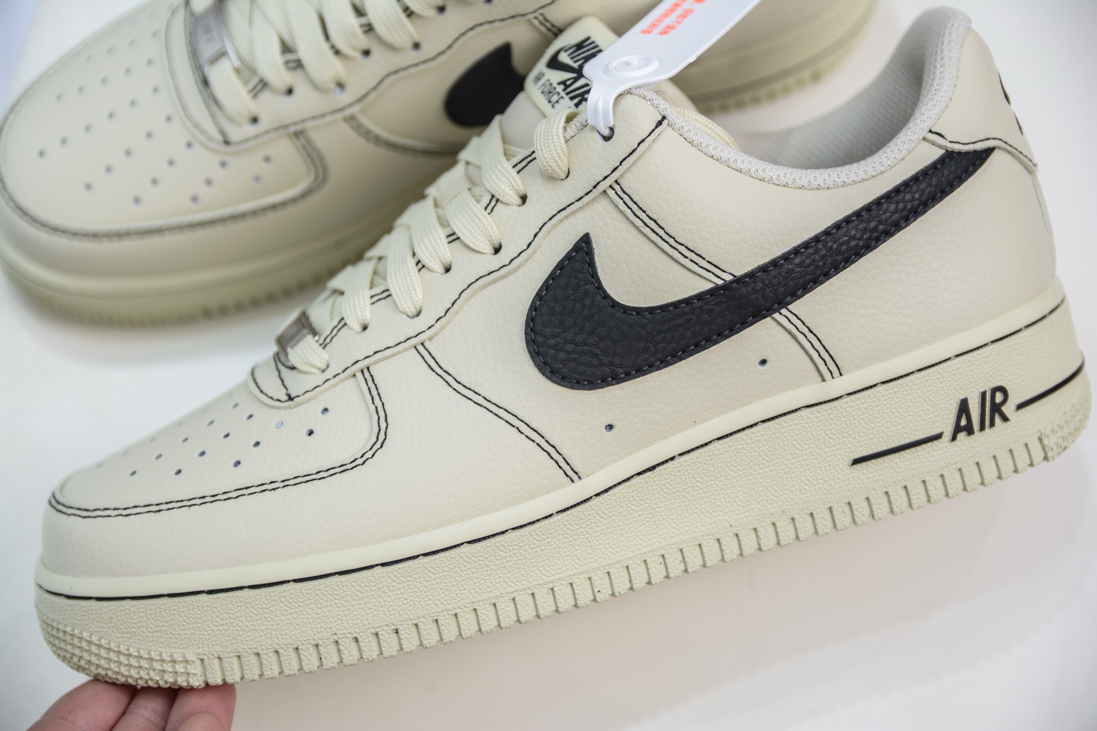 HY版纯原 Nike Air Force 1 Low 07 米白黑 HQ2037-200