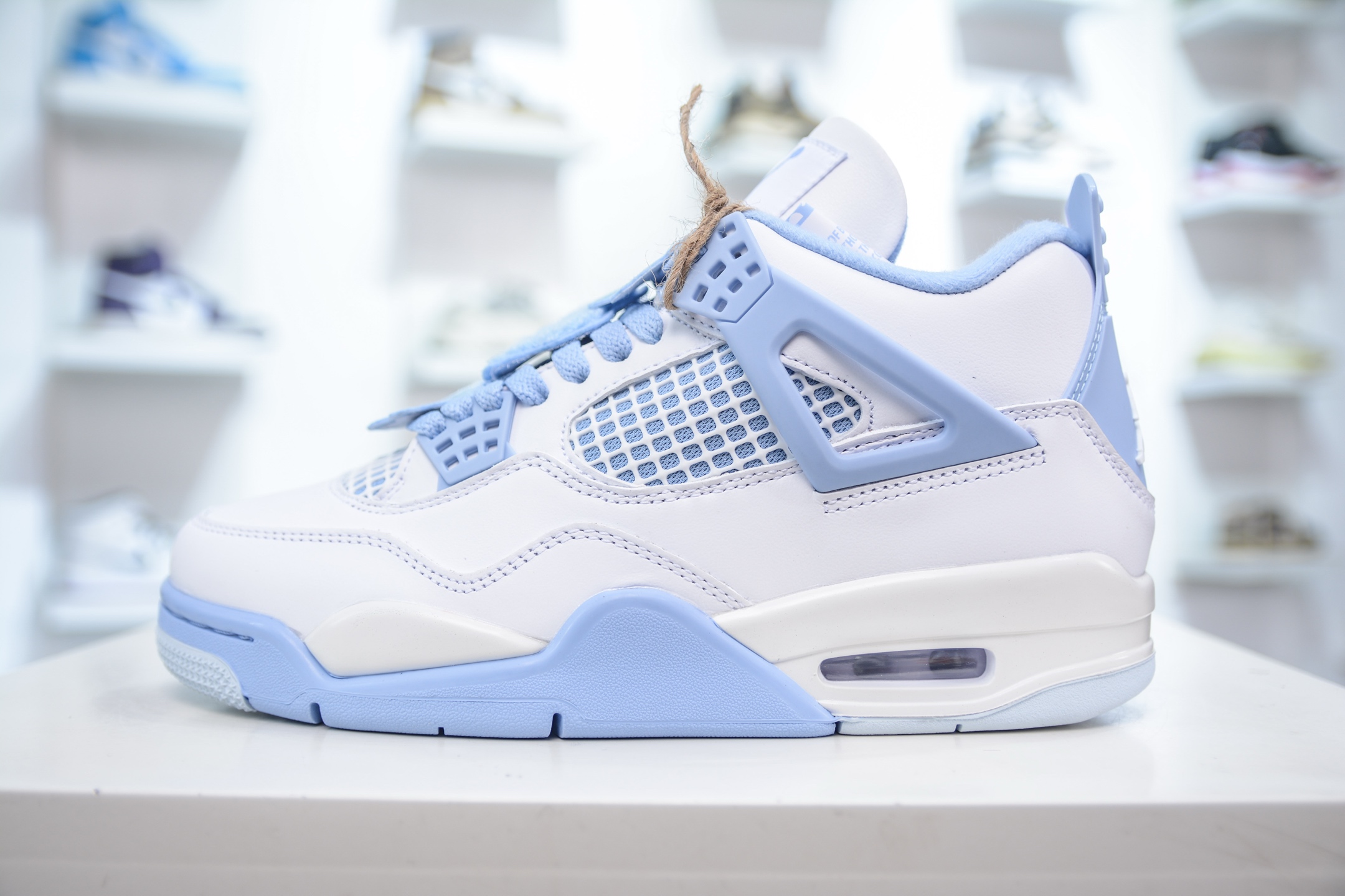 F版 Air Jordan 4 Retro ”Aluminum” 母亲节 白冰蓝 HV0823-100