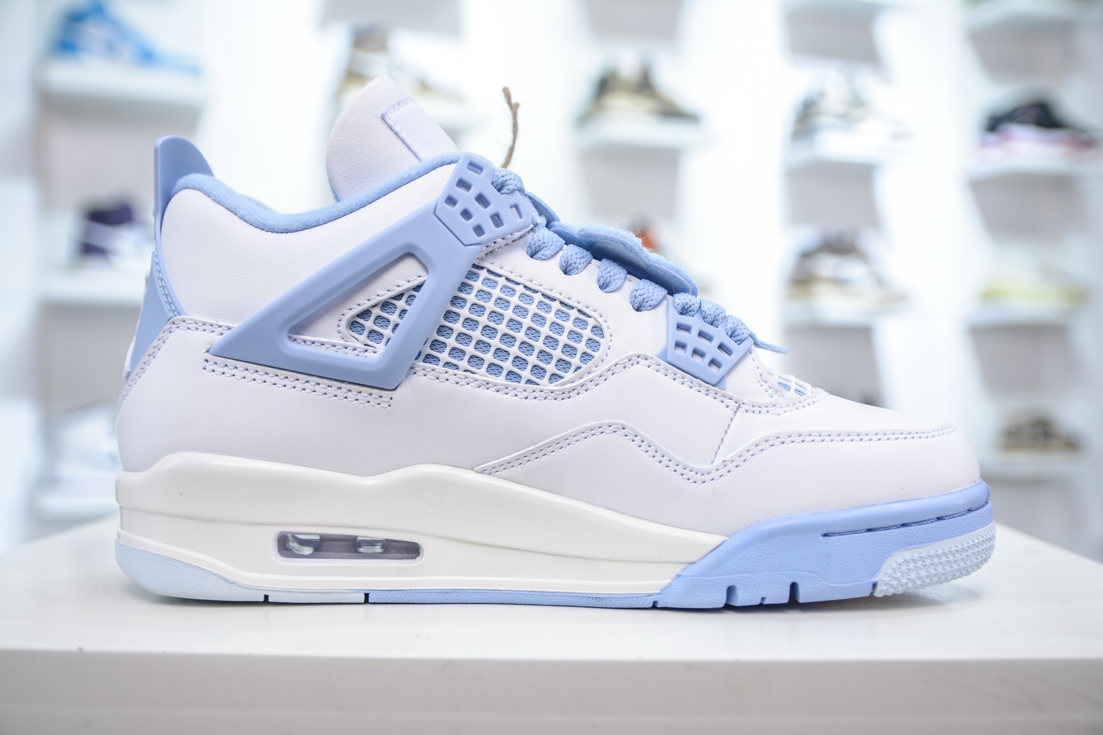 F版 Air Jordan 4 Retro ”Aluminum” 母亲节 白冰蓝 HV0823-100