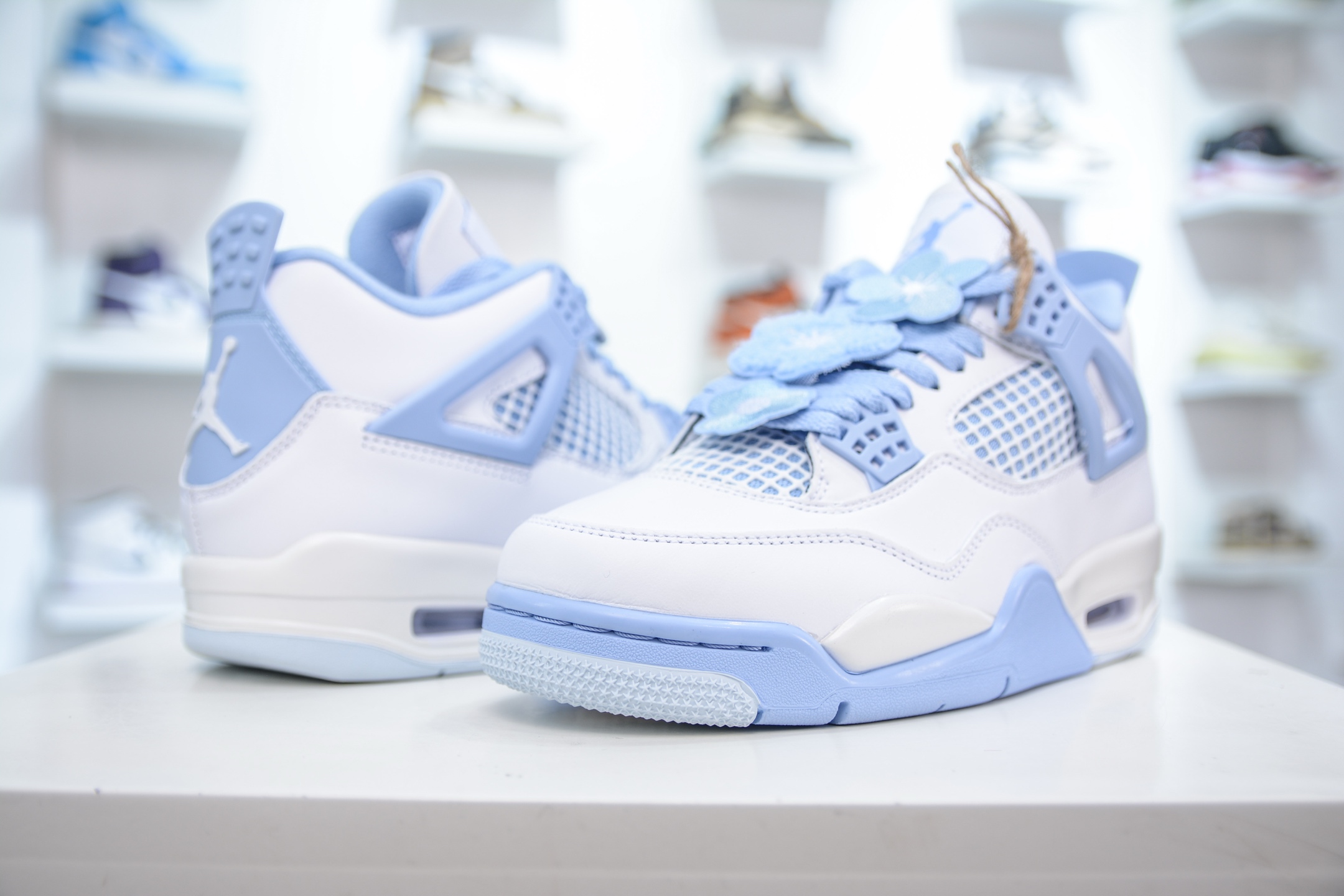 F版 Air Jordan 4 Retro ”Aluminum” 母亲节 白冰蓝 HV0823-100