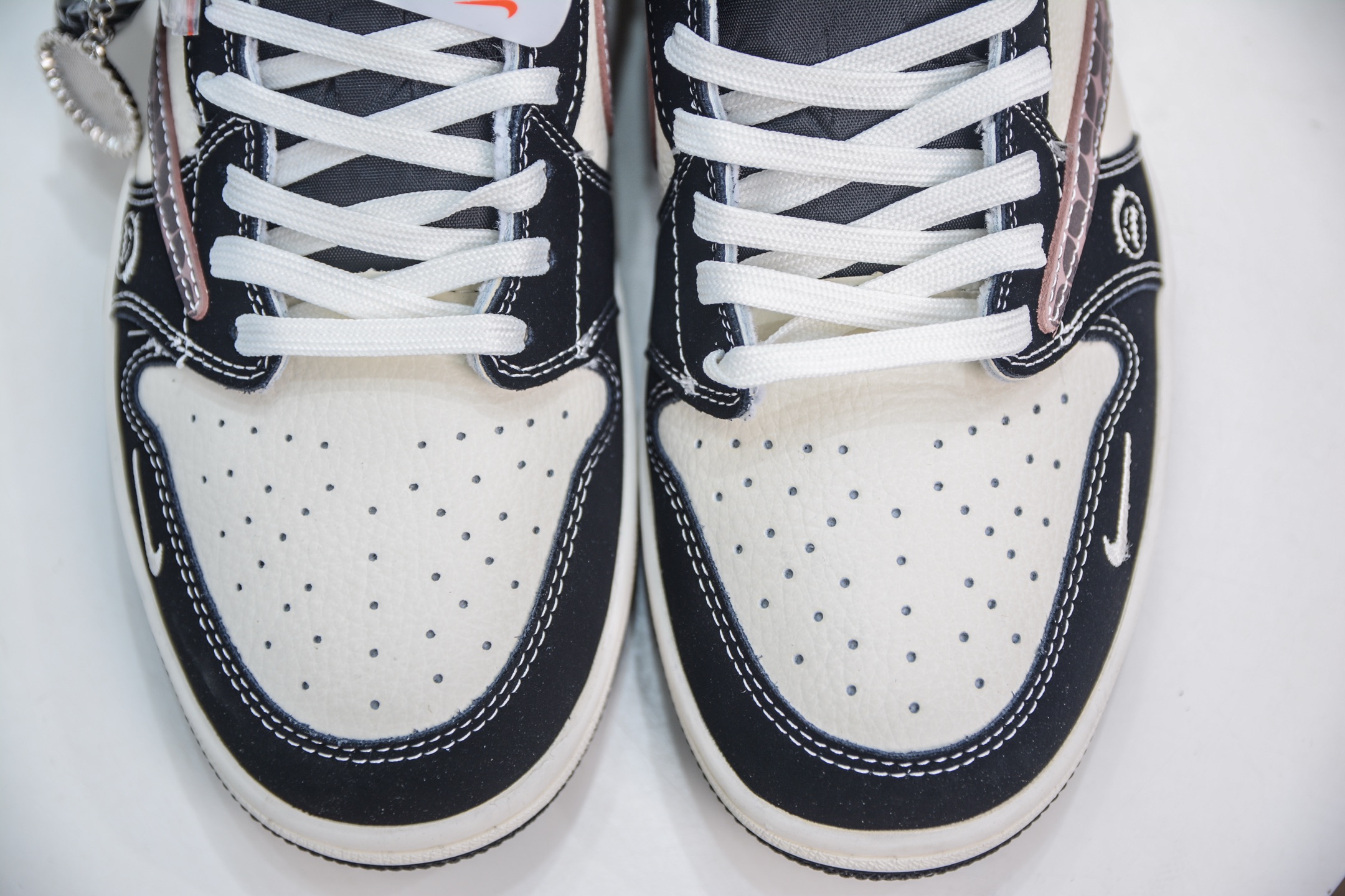 TS x Air Jordan 1 Retro Low x The North Face 北面联名-米棕方格 XS2024-036