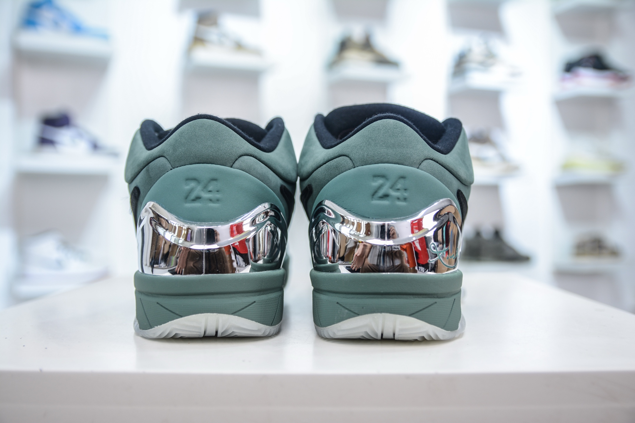TOP纯原 NK Zoom Kobe 4 科比四代 电镀银绿色 Zoom Turbo气垫后掌EVA缓震 实战配置直接拉满 FQ3545-300