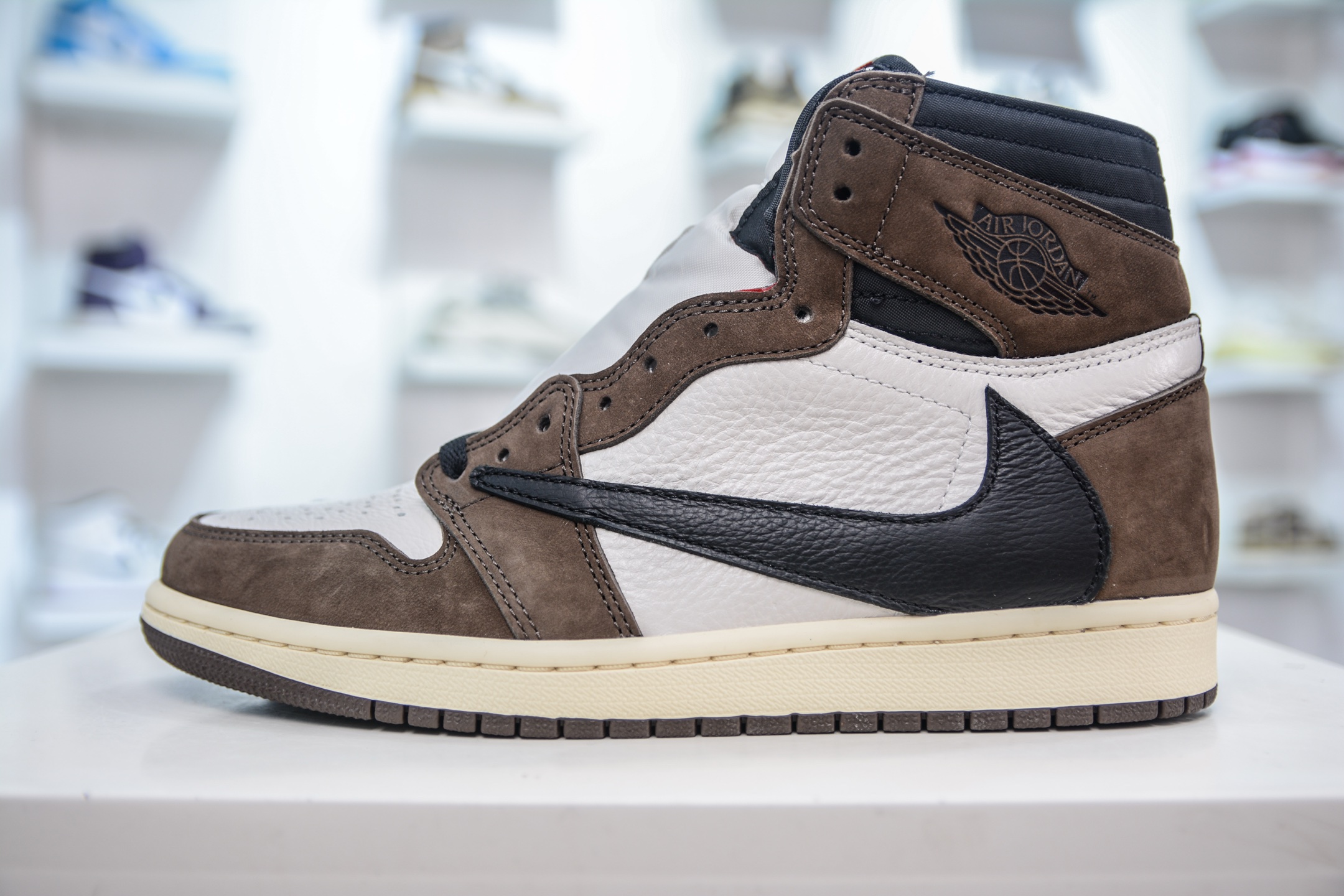 FK纯原 Travis Scott x Air Jordan AJ1 High SP TS联名深棕倒钩高帮 CD4487-100