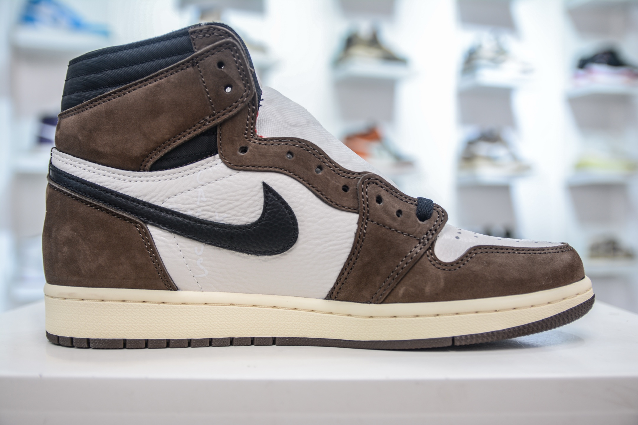 FK纯原 Travis Scott x Air Jordan AJ1 High SP TS联名深棕倒钩高帮 CD4487-100