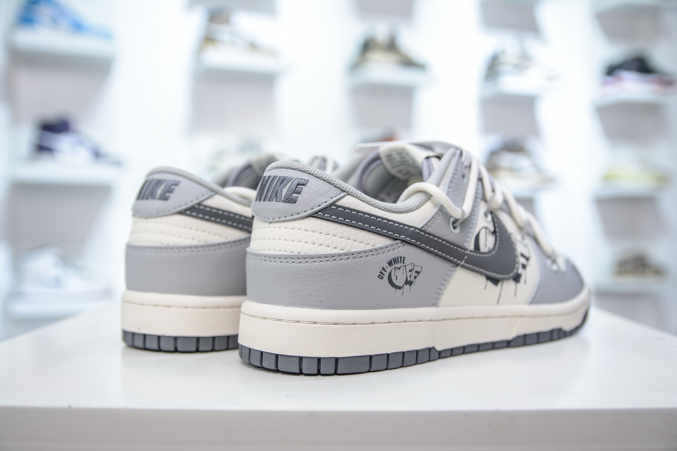 Nike SB Dunk Low x OFF-WHITE OW联名-白灰绑带 DM6868-078