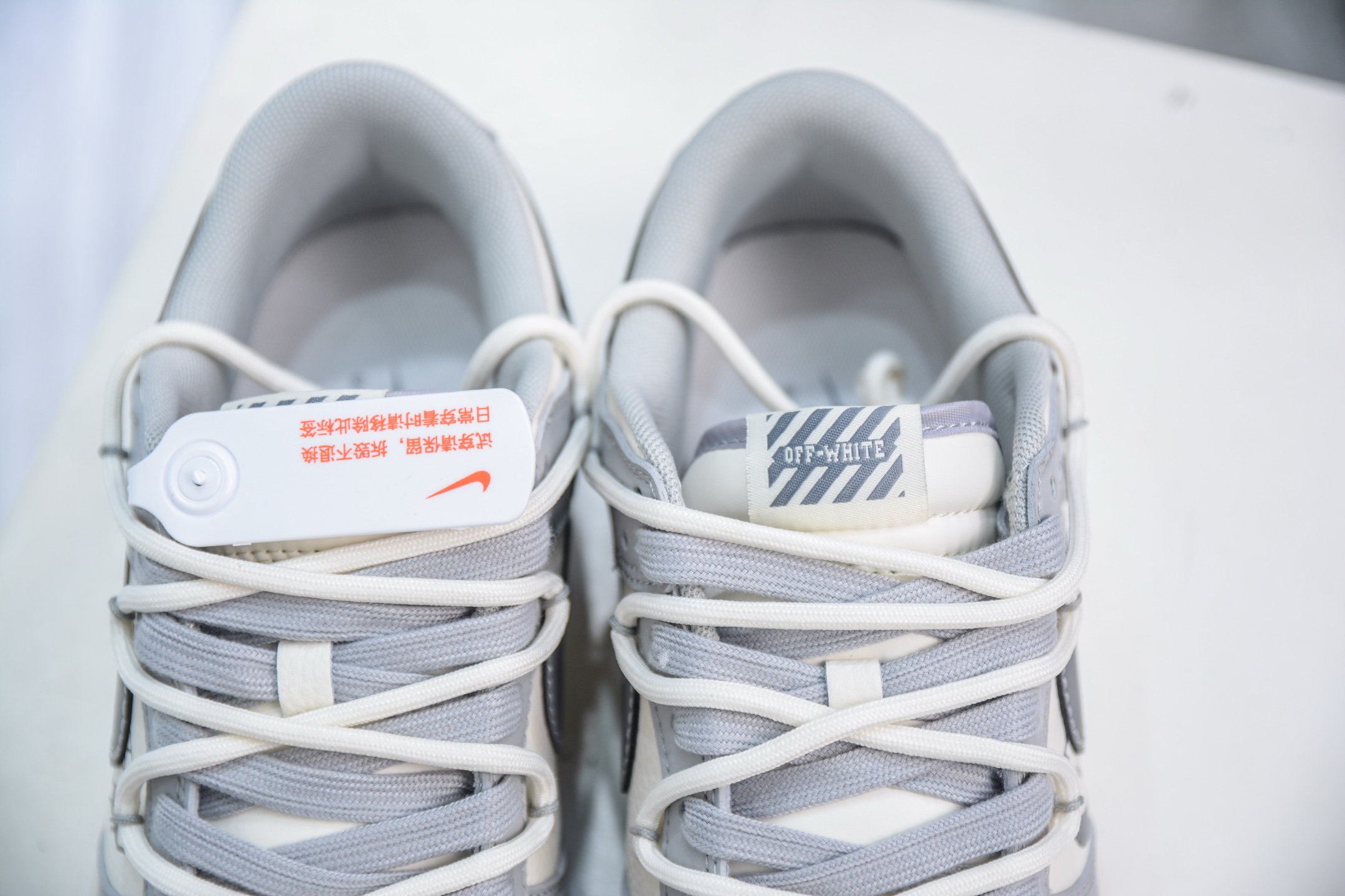 Nike SB Dunk Low x OFF-WHITE OW联名-白灰绑带 DM6868-078