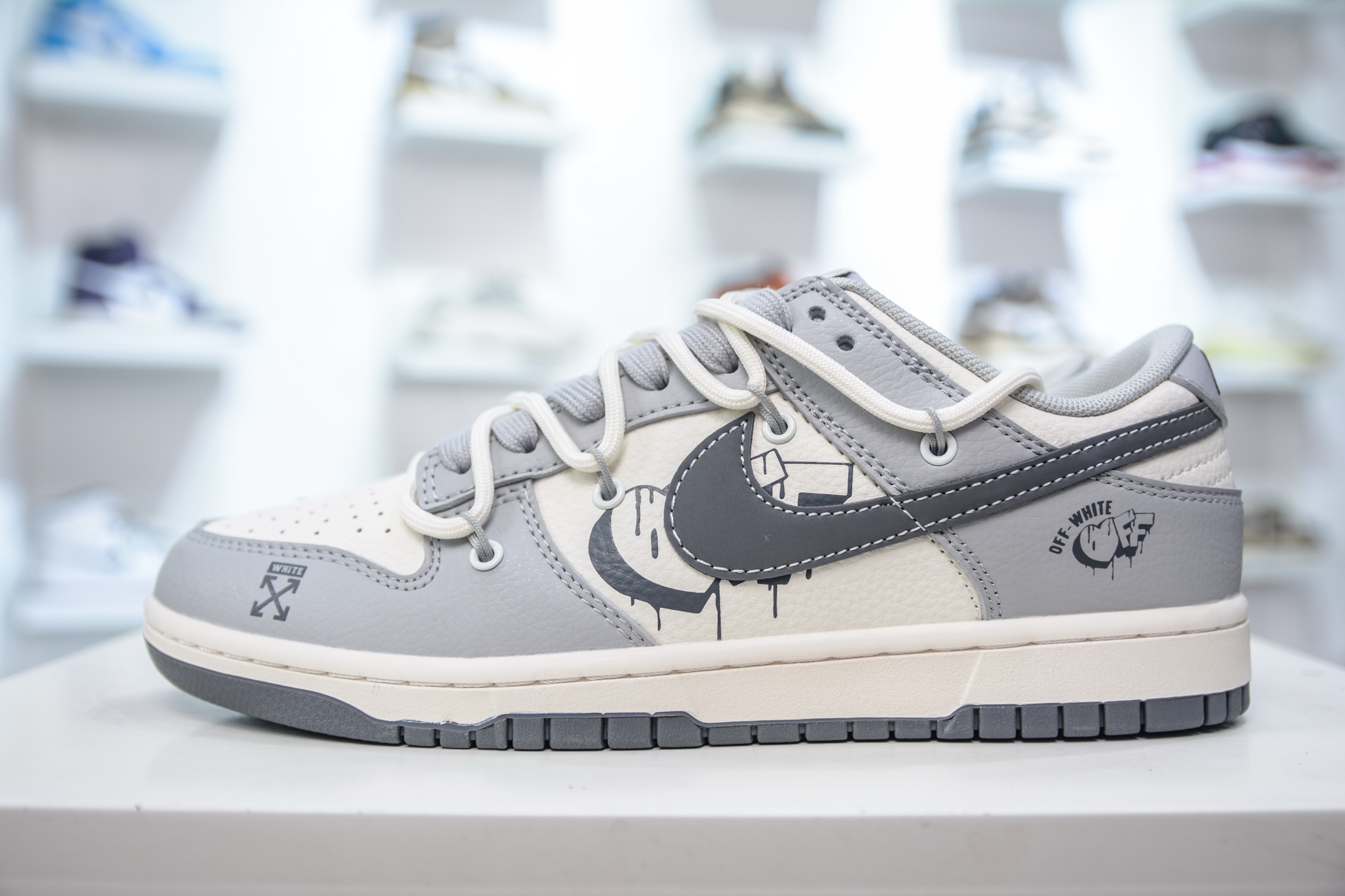 Nike SB Dunk Low x OFF-WHITE OW联名-白灰绑带 DM6868-078
