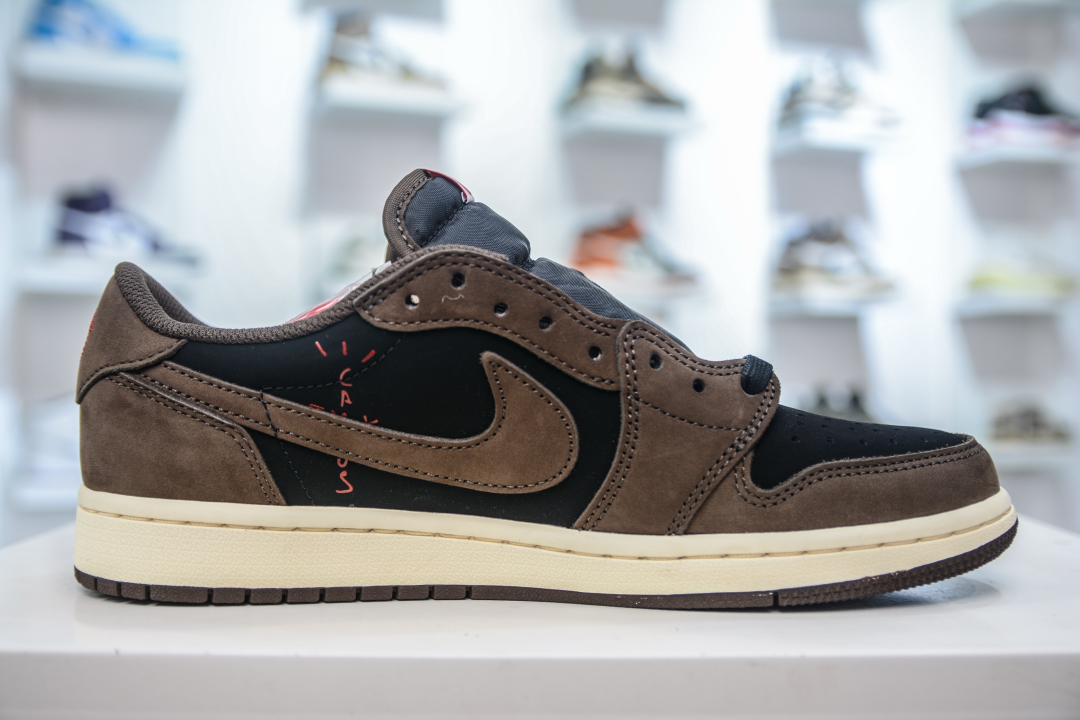 FK纯原 Travis Scott x Jordan Air Jordan 1 Low TS SP 倒钩1.0初代 联名款 黑棕 CQ4277-001