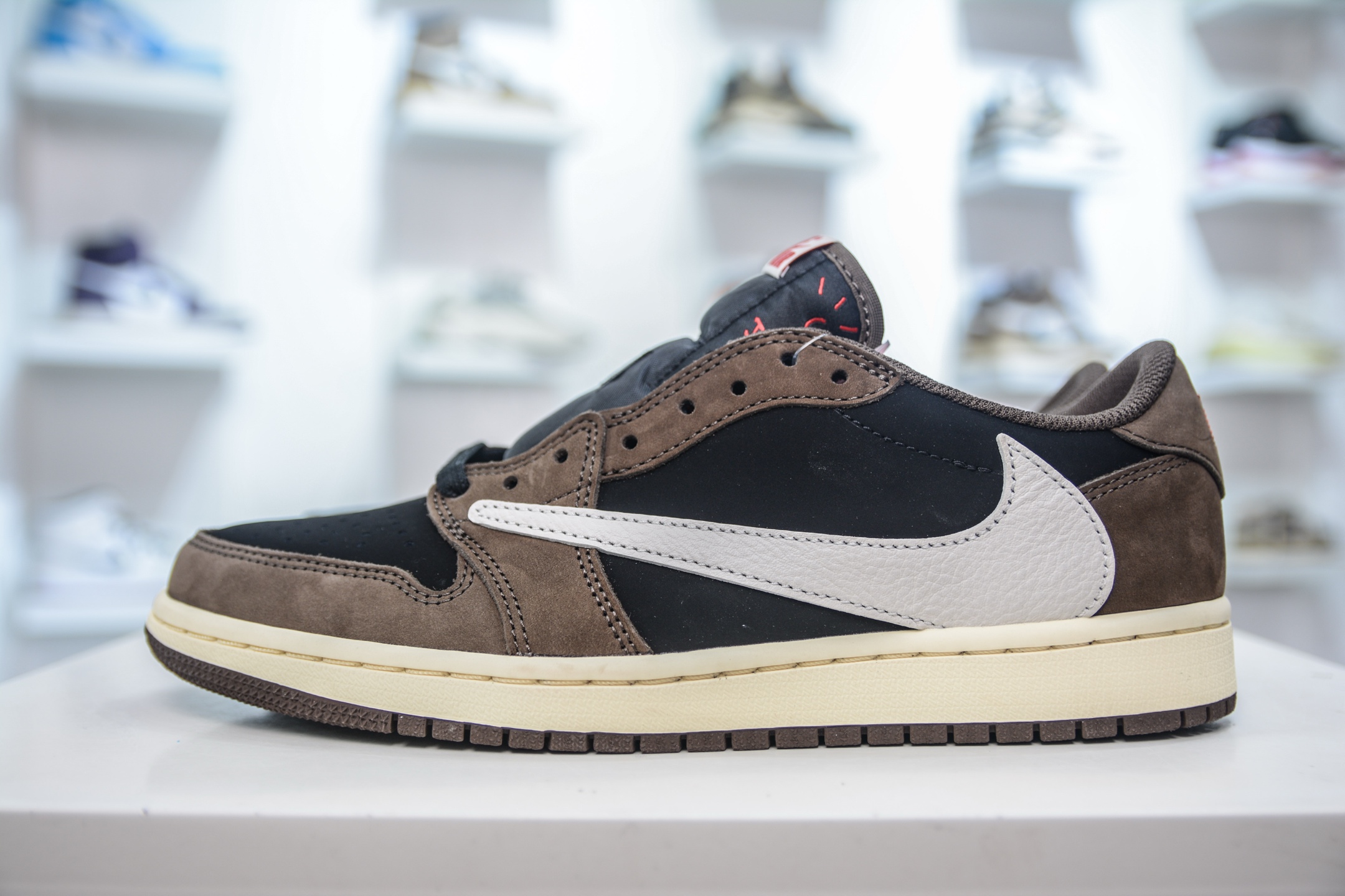 FK纯原 Travis Scott x Jordan Air Jordan 1 Low TS SP 倒钩1.0初代 联名款 黑棕 CQ4277-001
