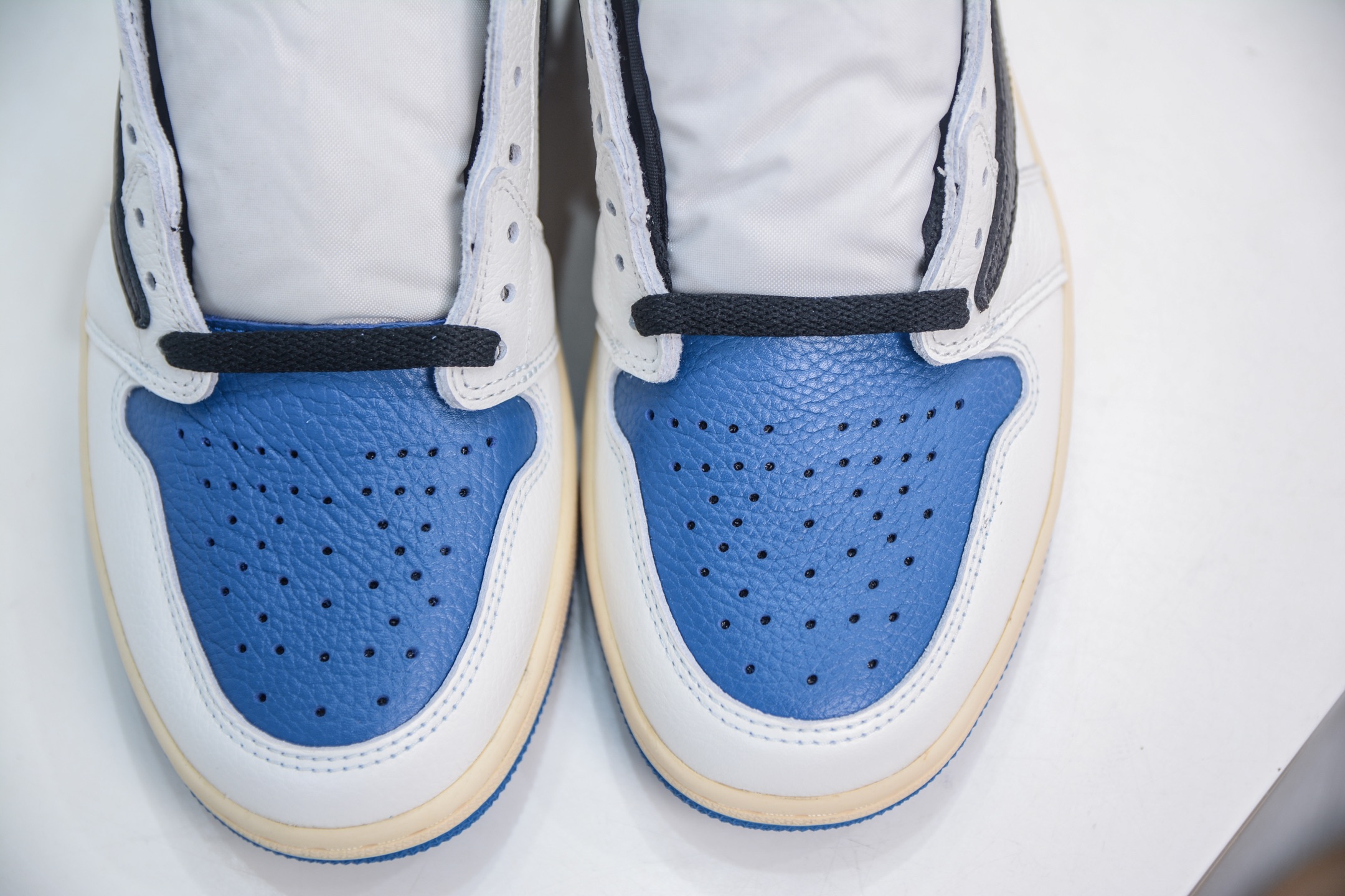 FK纯原 Travis Scott x Fragment x Air Jordan AJ1 High SP ”Military Blue” 闪电倒钩高帮 DH3227-105
