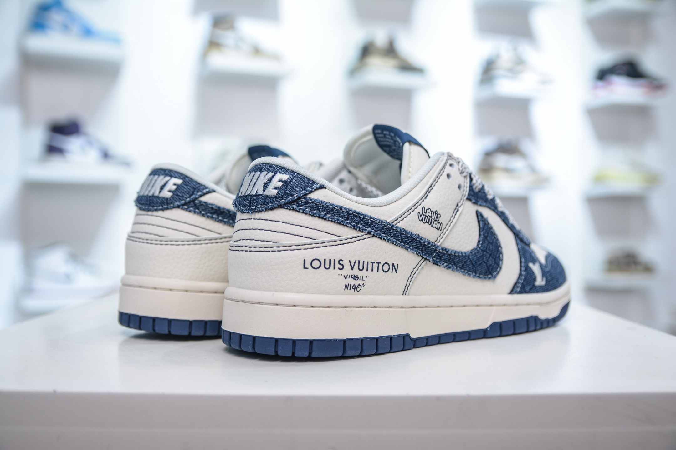 Nike SB Dunk Low x Louis Vuitton LV联名-白蓝牛仔布 FC1688-221