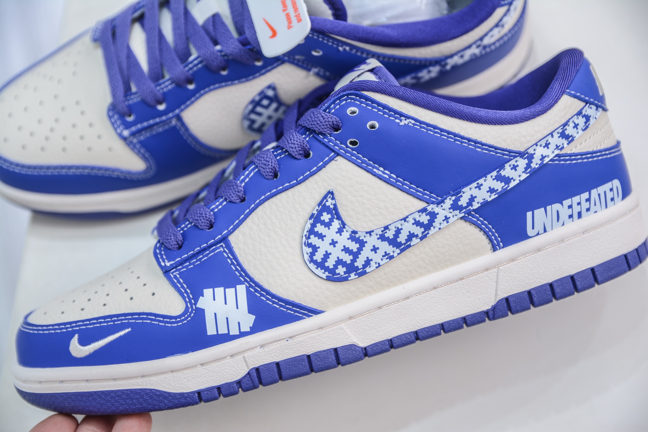 Nike SB Dunk Low x UNDEFEATED UND联名-白蓝马赛克勾 KK1333-045