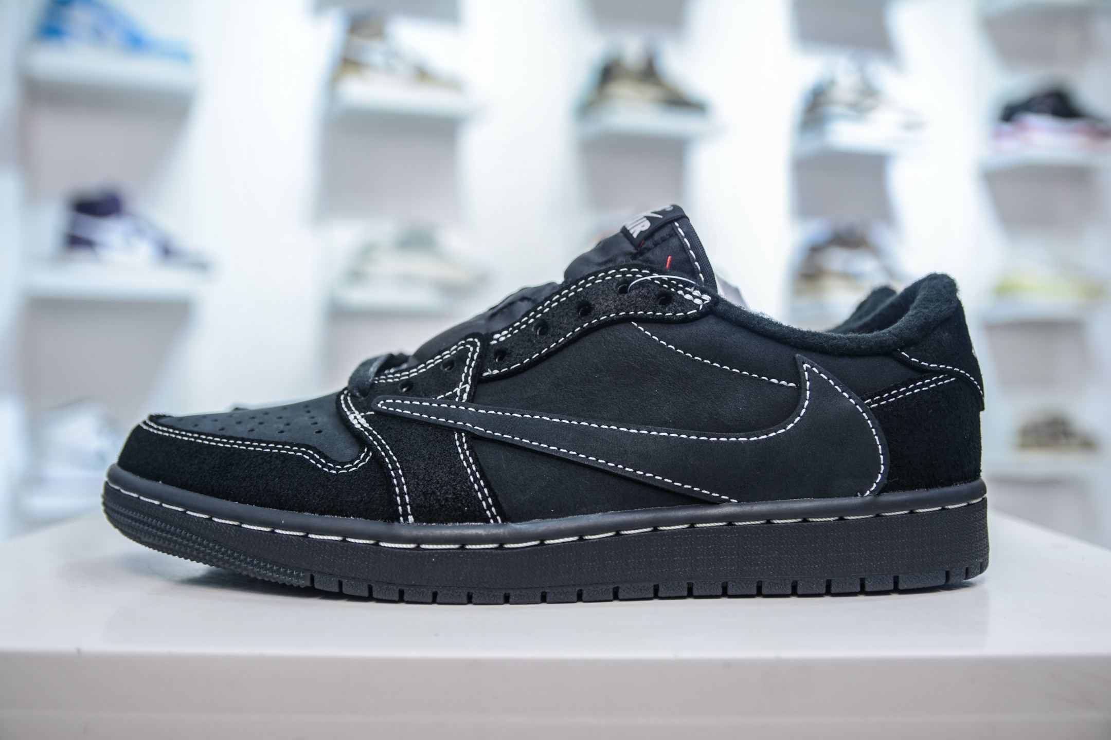 FK纯原 Travis Scott x Air Jordan AJ1 Low TS联名 倒钩4.0低帮 黑武士 DM7866-001