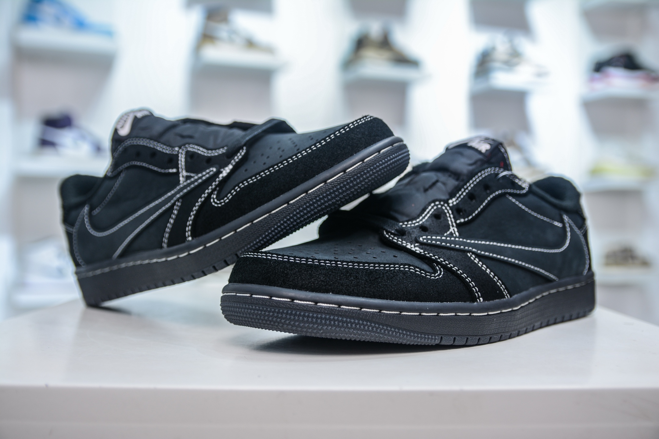 FK纯原 Travis Scott x Air Jordan AJ1 Low TS联名 倒钩4.0低帮 黑武士 DM7866-001