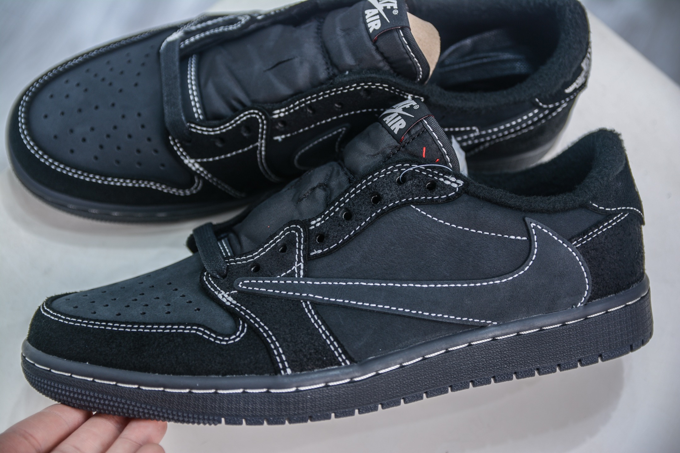 FK纯原 Travis Scott x Air Jordan AJ1 Low TS联名 倒钩4.0低帮 黑武士 DM7866-001