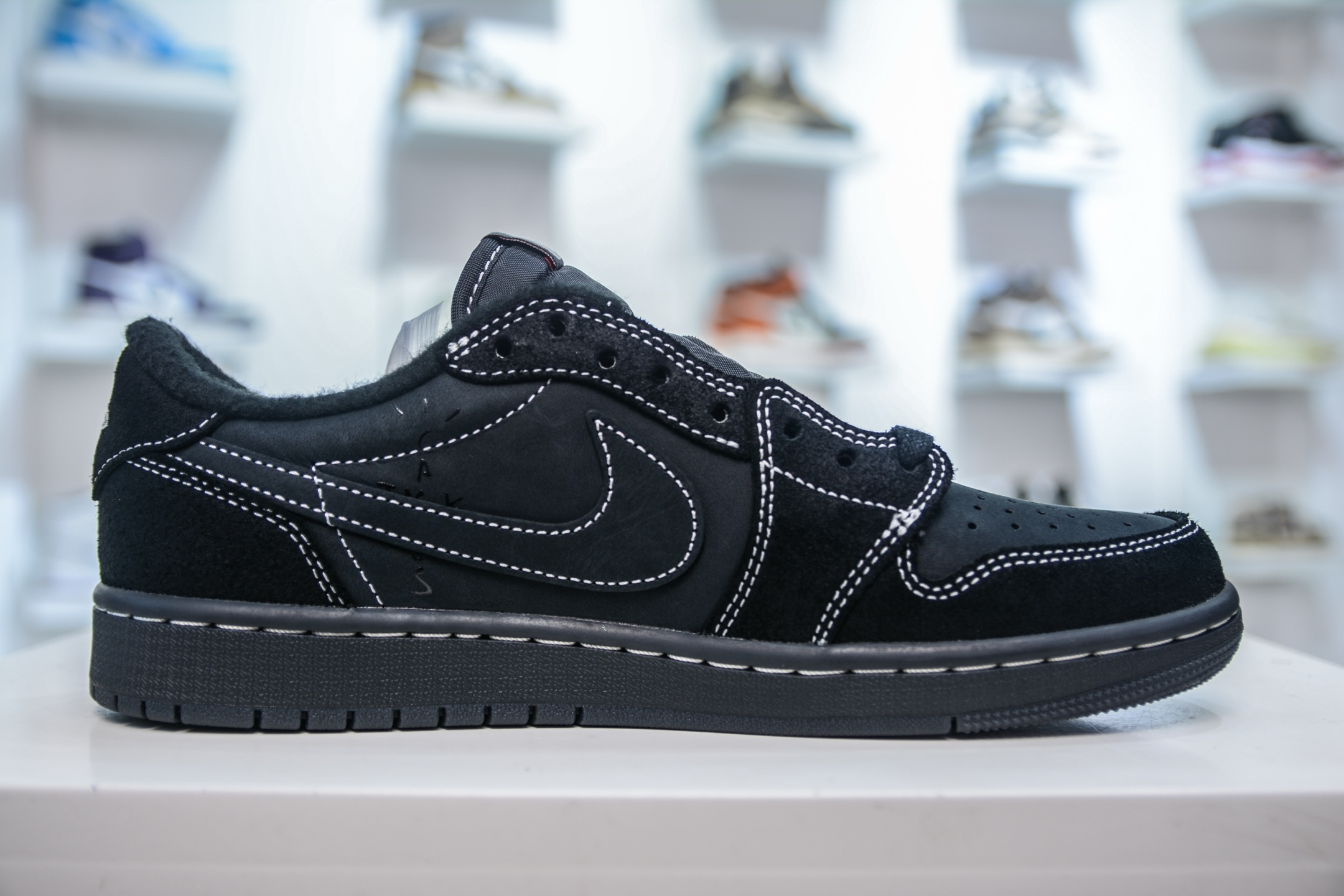 FK纯原 Travis Scott x Air Jordan AJ1 Low TS联名 倒钩4.0低帮 黑武士 DM7866-001