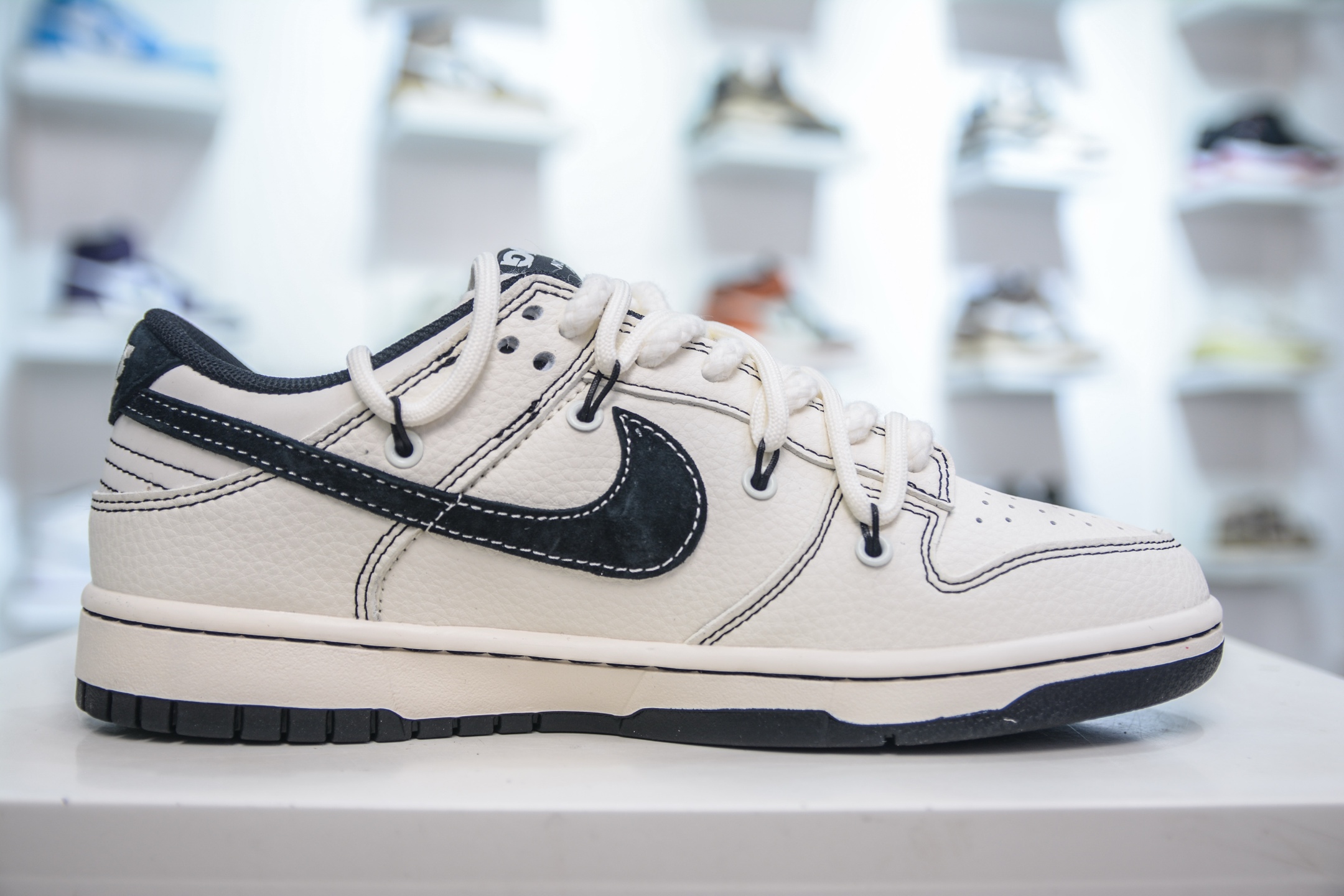 Nike SB Dunk Low x The North Face x CDG 北面CDG联名-米白黑绑带 YX5066-286