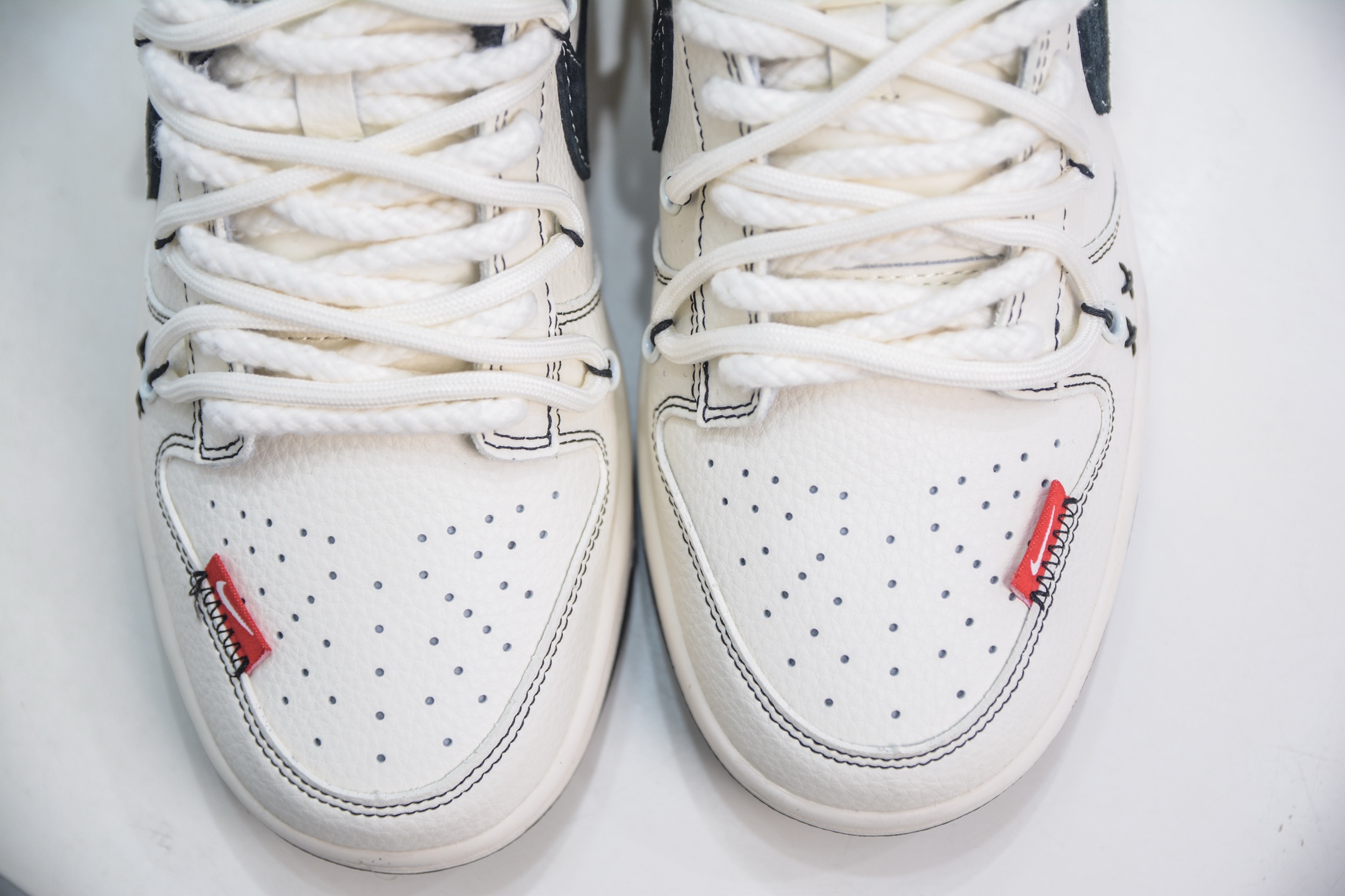 Nike SB Dunk Low x The North Face x CDG 北面CDG联名-米白黑绑带 YX5066-286