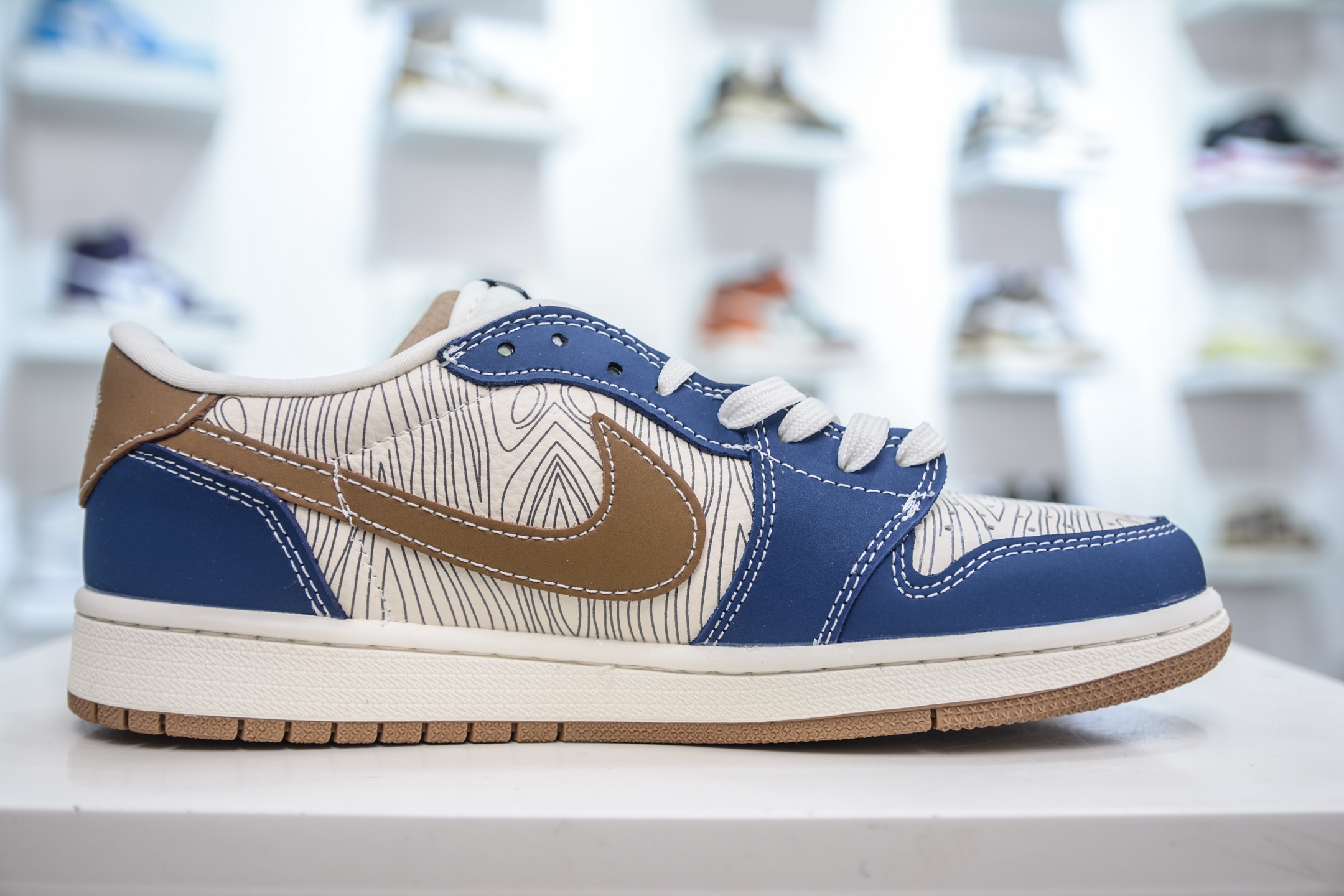 TS x Air Jordan x Fear Of God AJ1 Low 倒钩低帮联名FOG-波纹鬼脸 XS2024-007