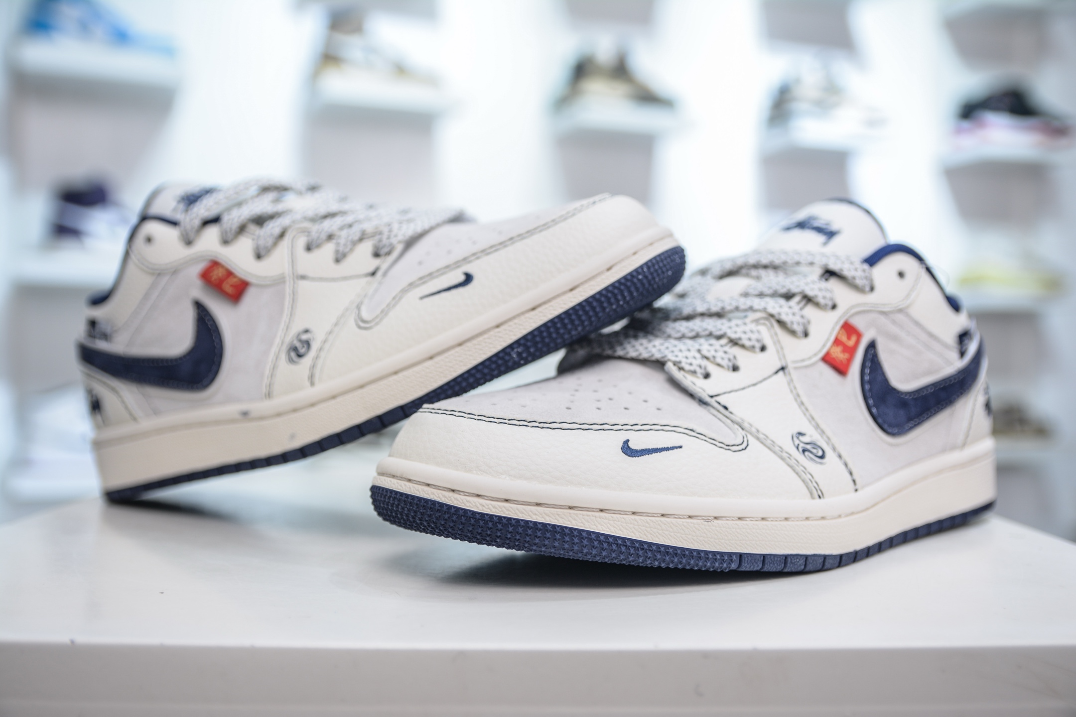 Nike Air Jordan 1 x Stussy 蛇年限定 斯图西联名-蓝勾织布 YX5066-316