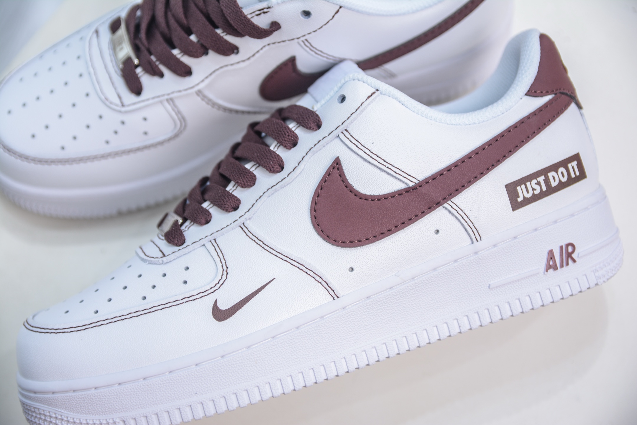 HY版纯原 Nike Air Force 1 Low “Just Do It” 联名白棕 CW2288-027