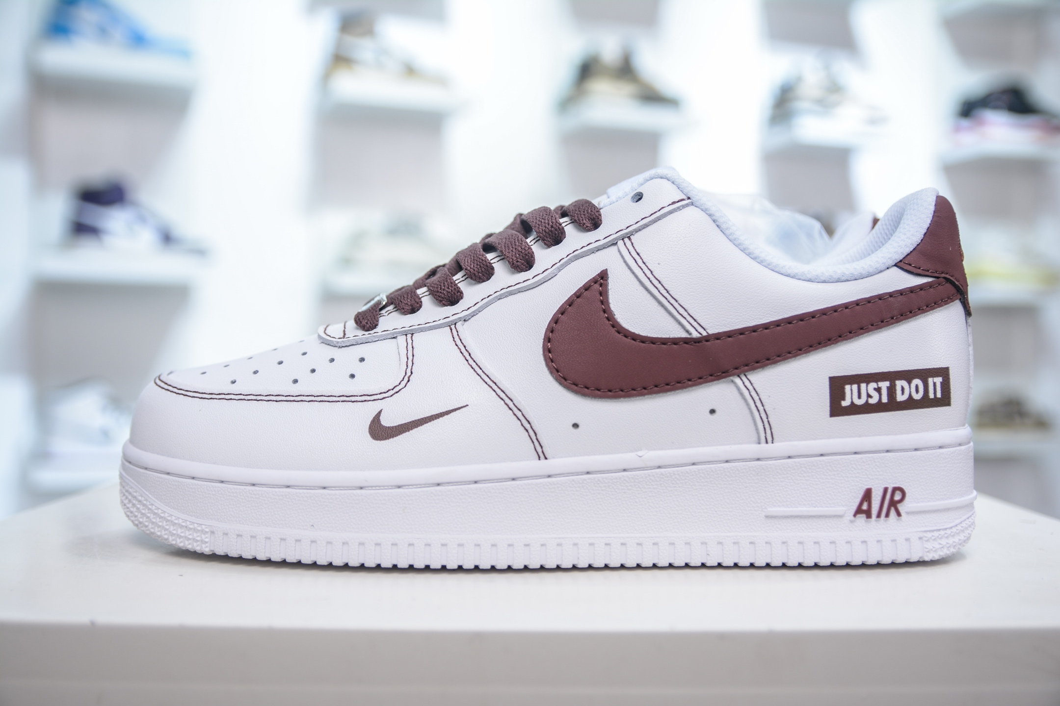 HY版纯原 Nike Air Force 1 Low “Just Do It” 联名白棕 CW2288-027