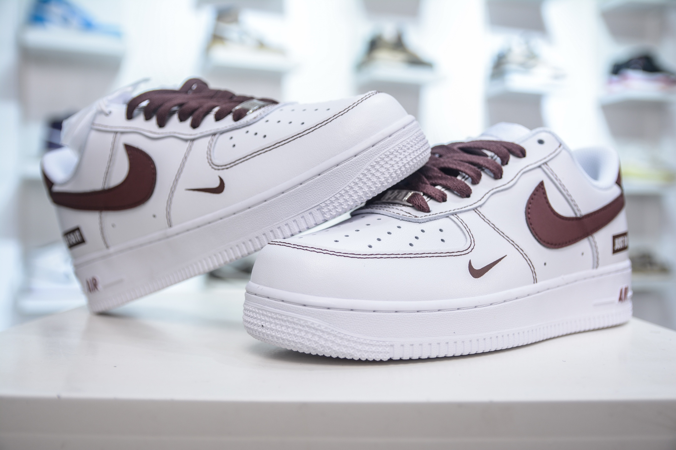 HY版纯原 Nike Air Force 1 Low “Just Do It” 联名白棕 CW2288-027