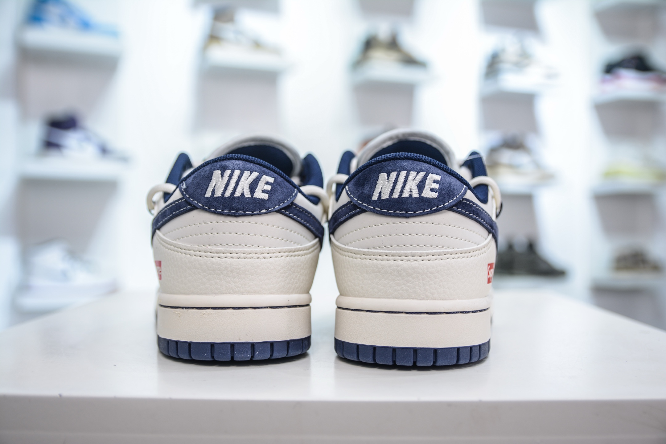 Nike SB Dunk Low x Supreme SUP联名-米白藏蓝勾绑带 YX5066-279