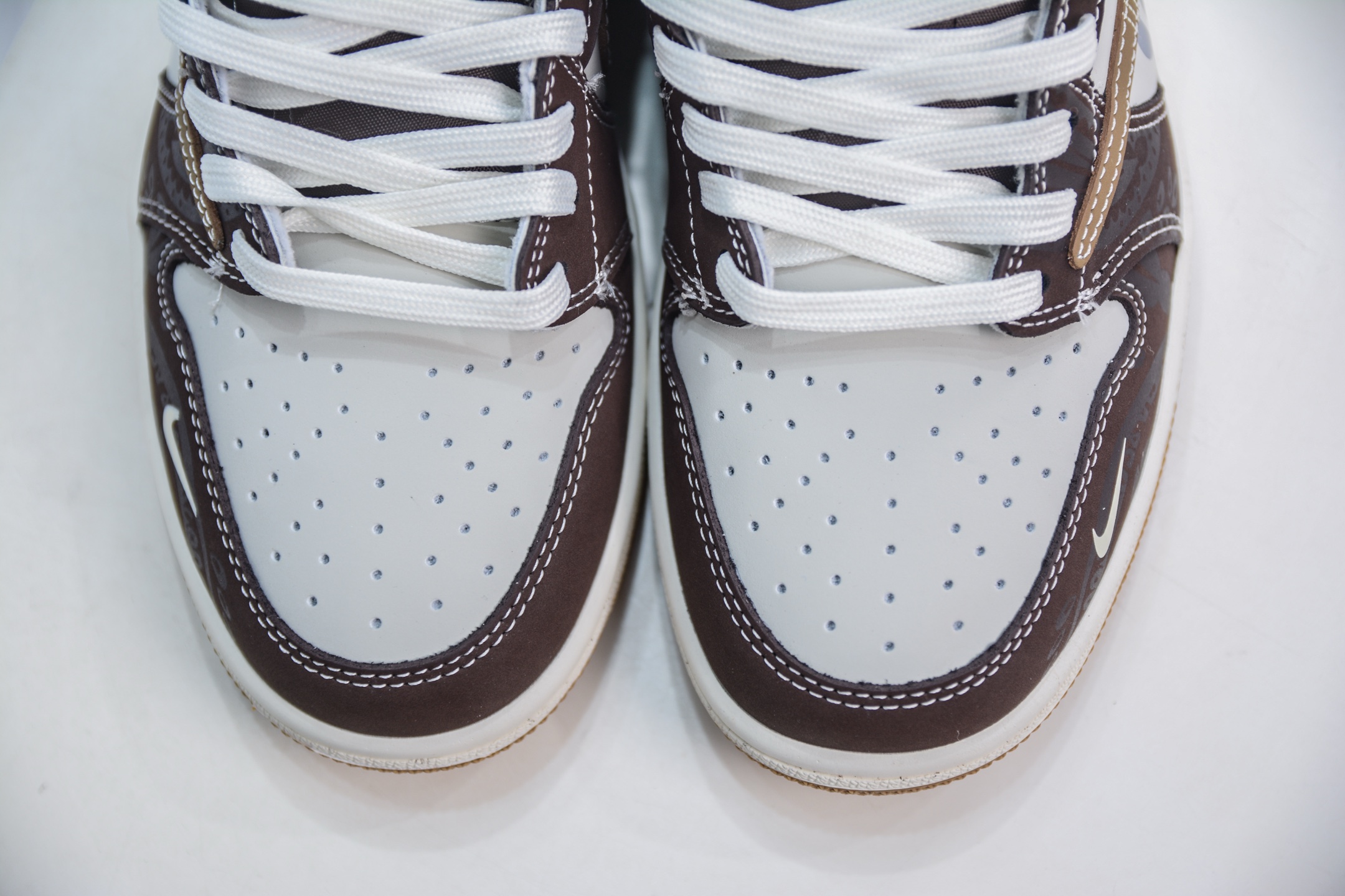 TS x Air Jordan x Supreme AJ1 Low 倒钩低帮联名SUP-棕色涂鸦 XS2024-055