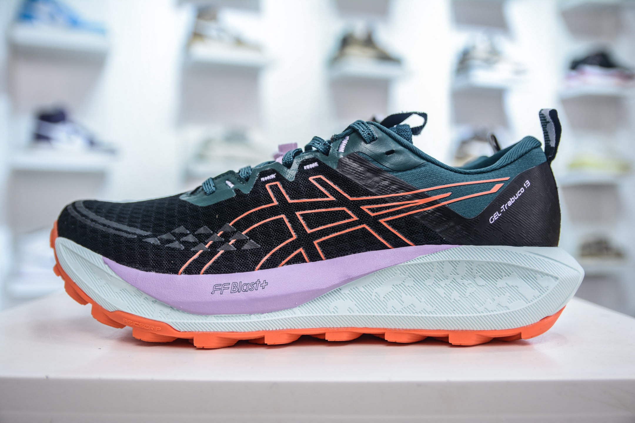 Asics Gel-Trabuco 13 复古亚瑟士透气休闲鞋缓震男子耐磨跑步鞋 1012B768-001