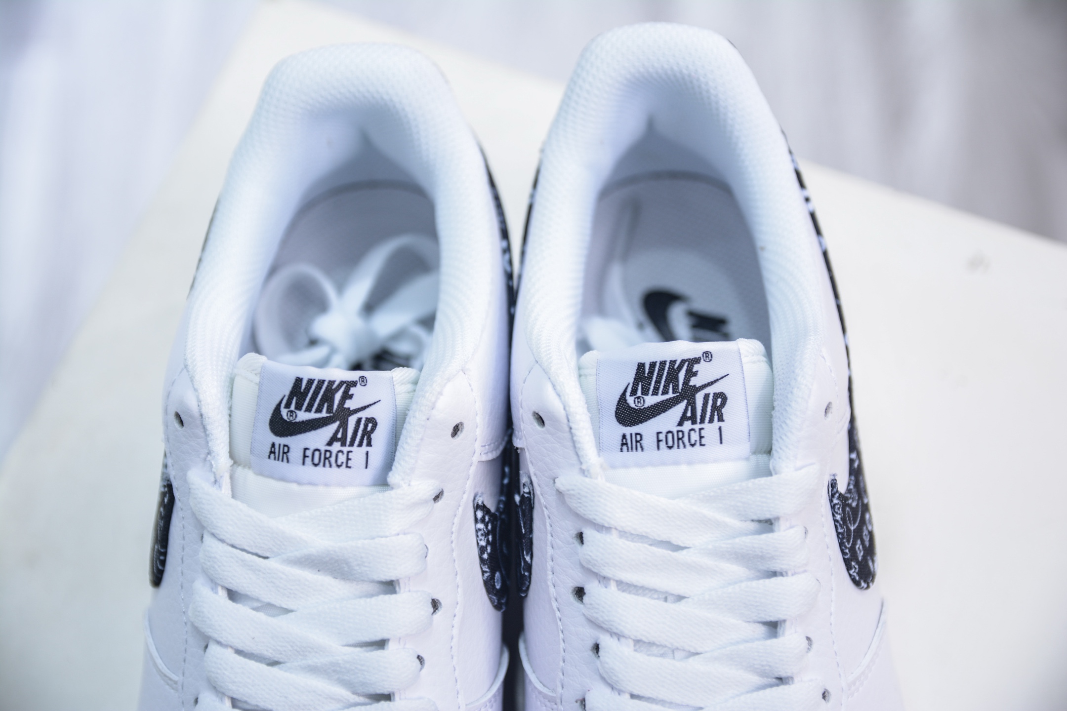 PB版 Nike Air Force 1 Low ”Paisley Swoosh”白黑腰果花 空军一号低帮百搭休闲运动板鞋 DH4408-101