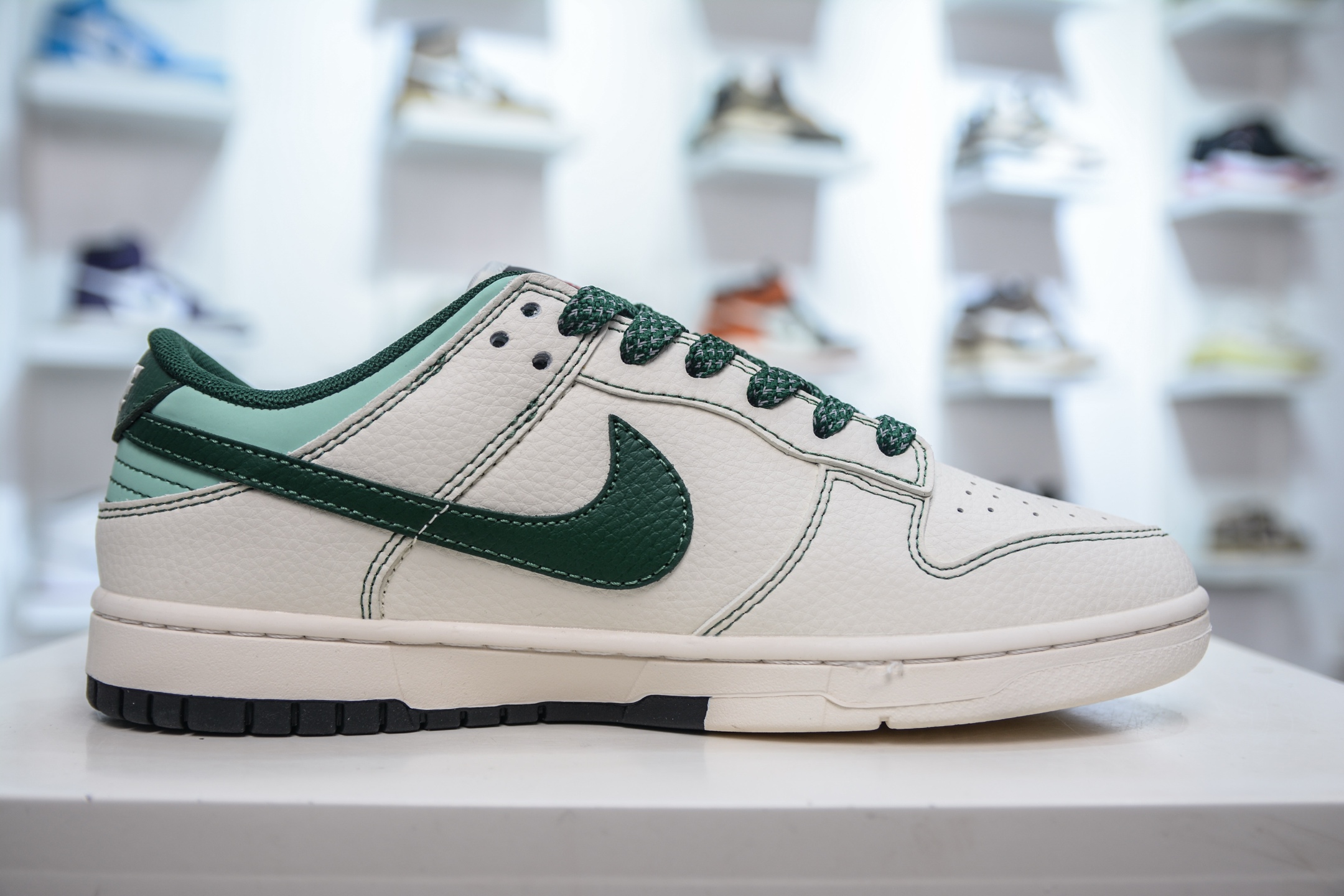 Nike SB Dunk Low x Supreme SUP联名-米白绿勾 FC1688-222