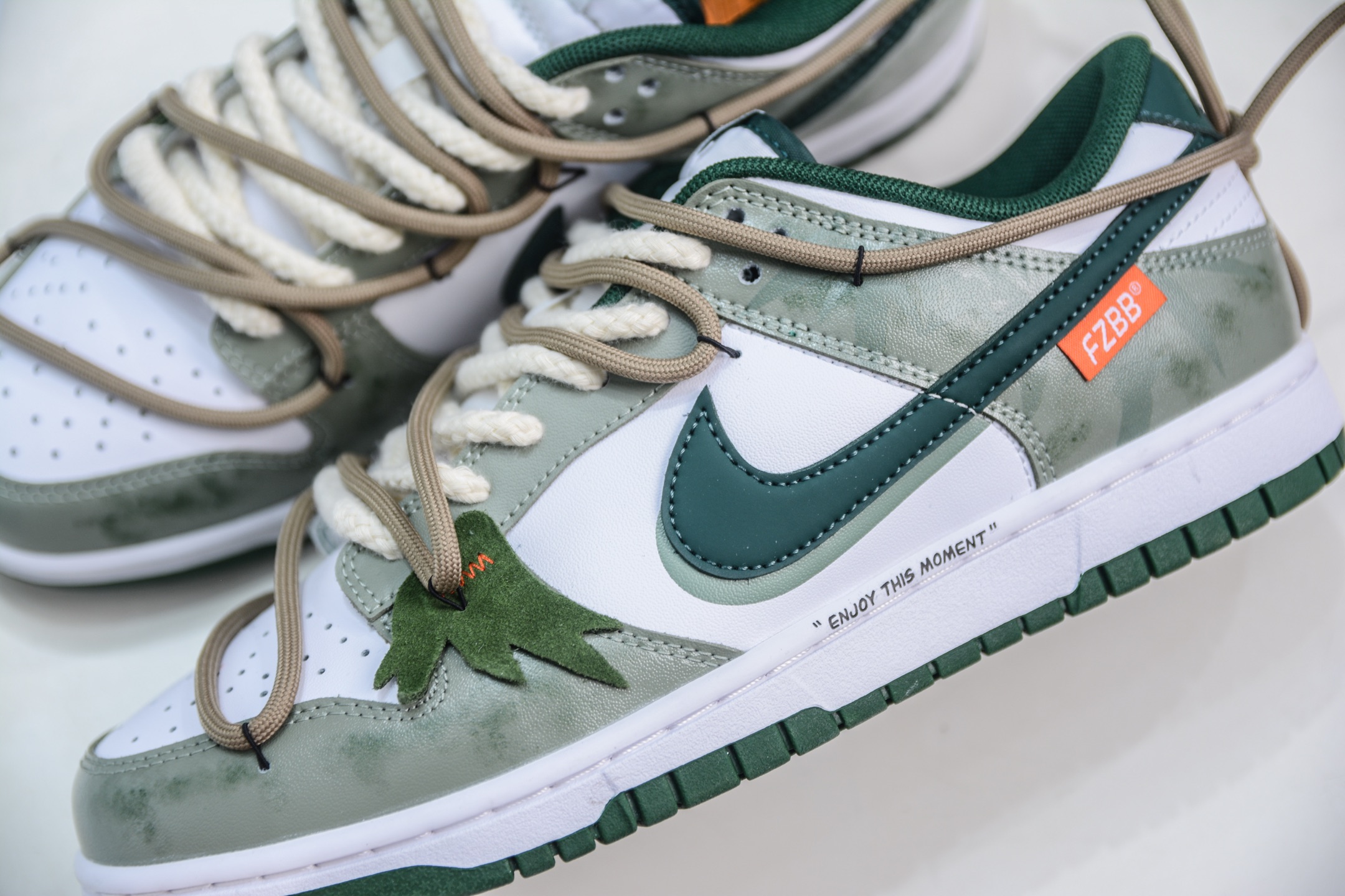 YC纯原 NK Dunk Low 青竹林 绿白 此款设计灵感源于蝴蝶青竹林 DD1391-101