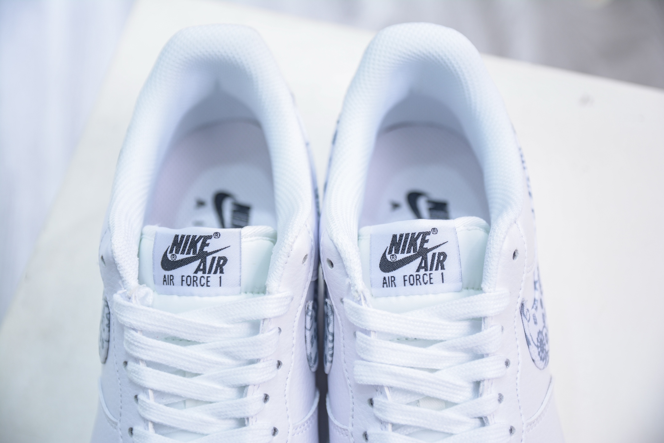 PB版 Nike Air Force 1 Low ”Paisley Swoosh”白灰腰果花 空军一号低帮百搭休闲运动板鞋 DJ9942-100